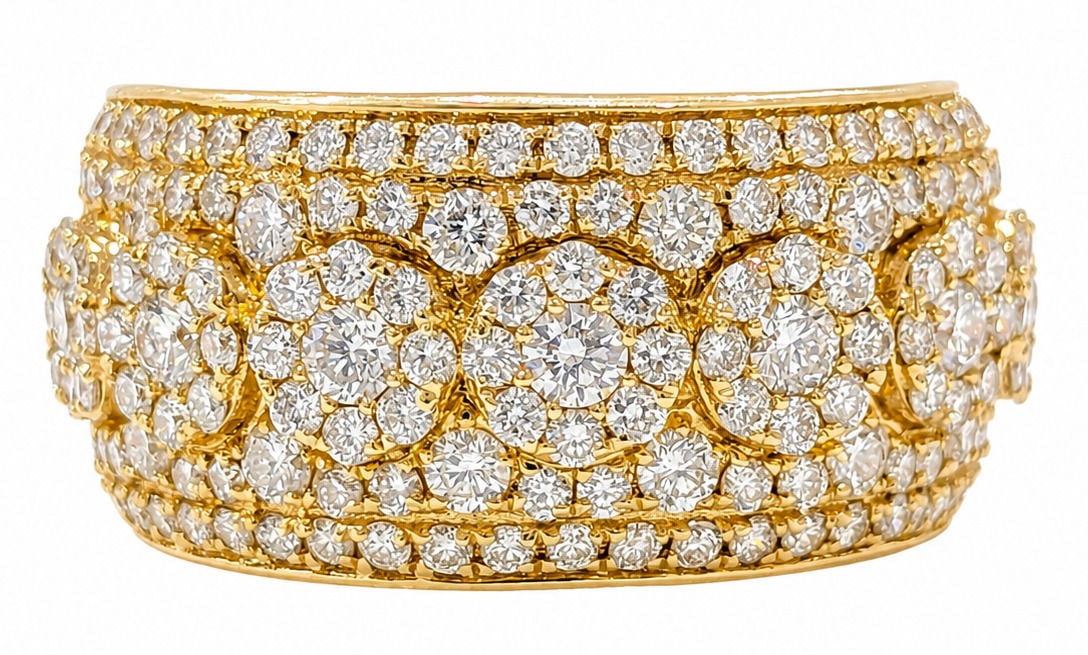 14K Yellow Gold 2.80 CTW Natural Diamonds Wide Pav? Statement Ring (1 of 4)