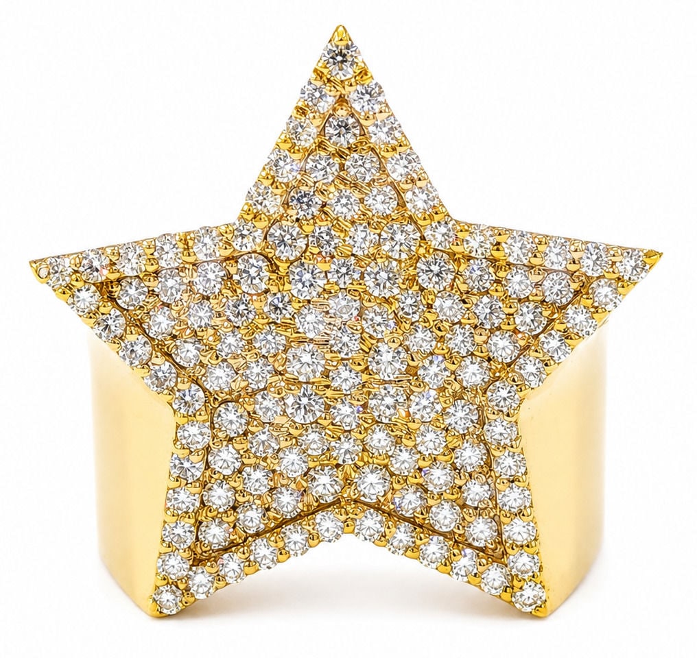 14K Yellow Gold 2.90 CTW Natural Diamonds Star Ring (1 of 4)