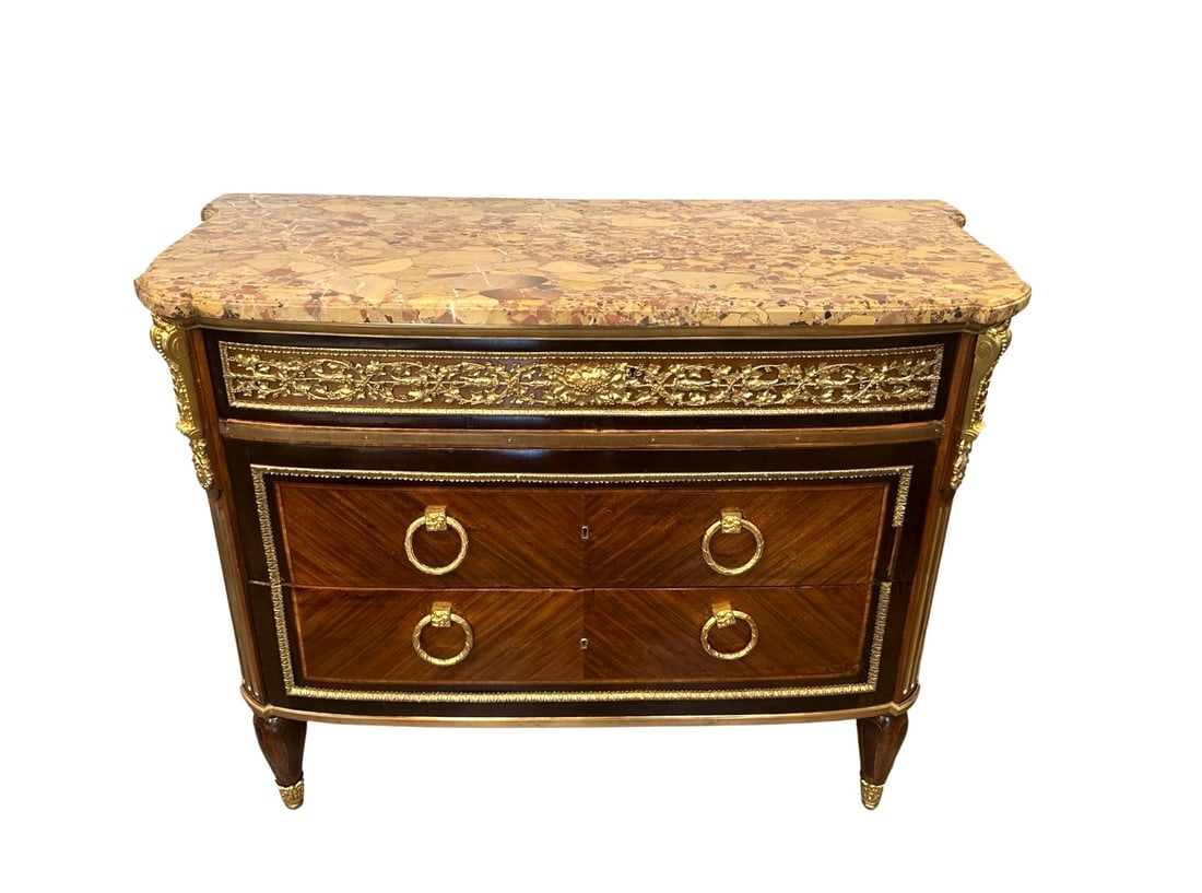 French 19th Century Louis XVI Style Commode with Marble Top - 2