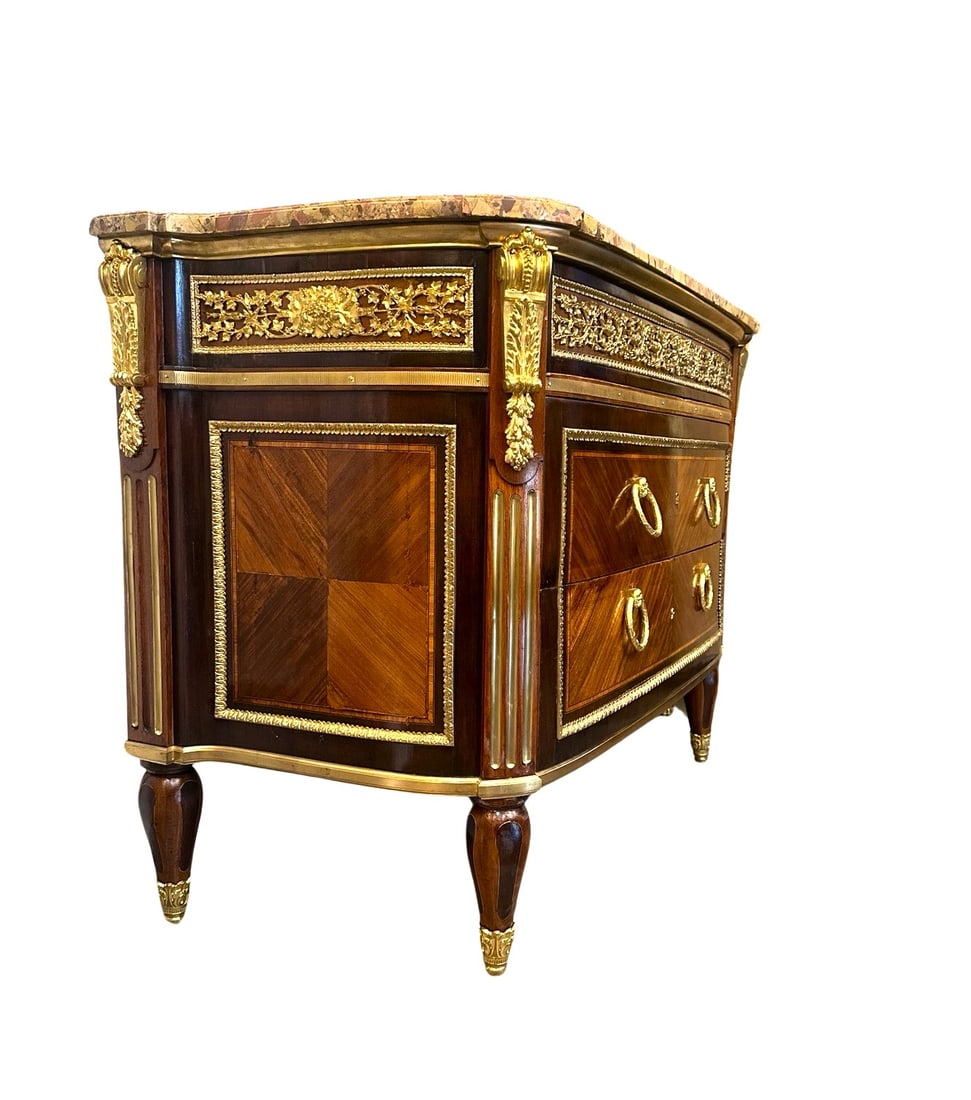 French 19th Century Louis XVI Style Commode with Marble Top - 3