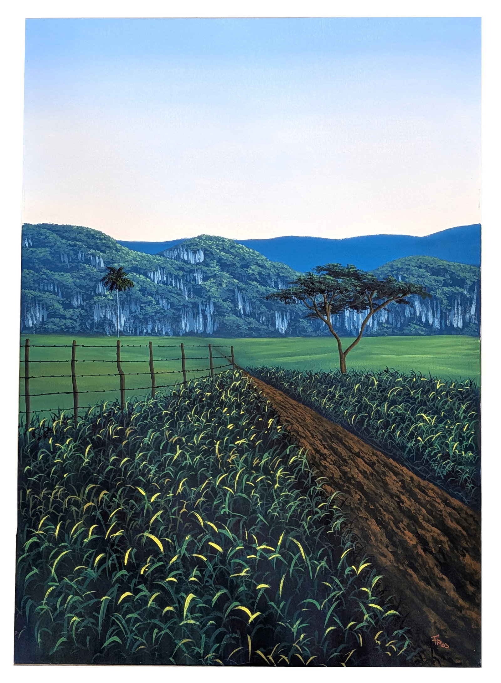 FROD, Cuban Landscape with Mogotes and Country Road, Oil on Canvas, 2003 (1 of 6)