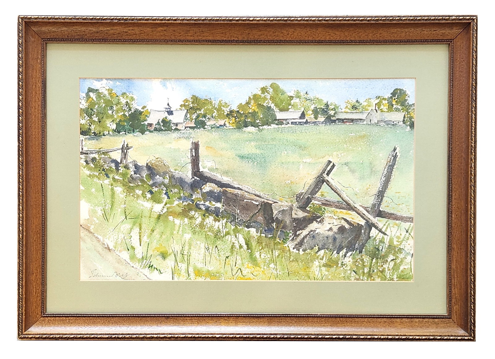 Edward Brian Seago (1910 - 1974) England: Edward Brian Seago (1910 - 1974) England Watercolor on Paper Measure 12"in H x 20"in W and 19 1/4"in H x 27 1/4"in W x 1"in D Known for: Landscape, seascape, skyscape, street scene, garden and portrai