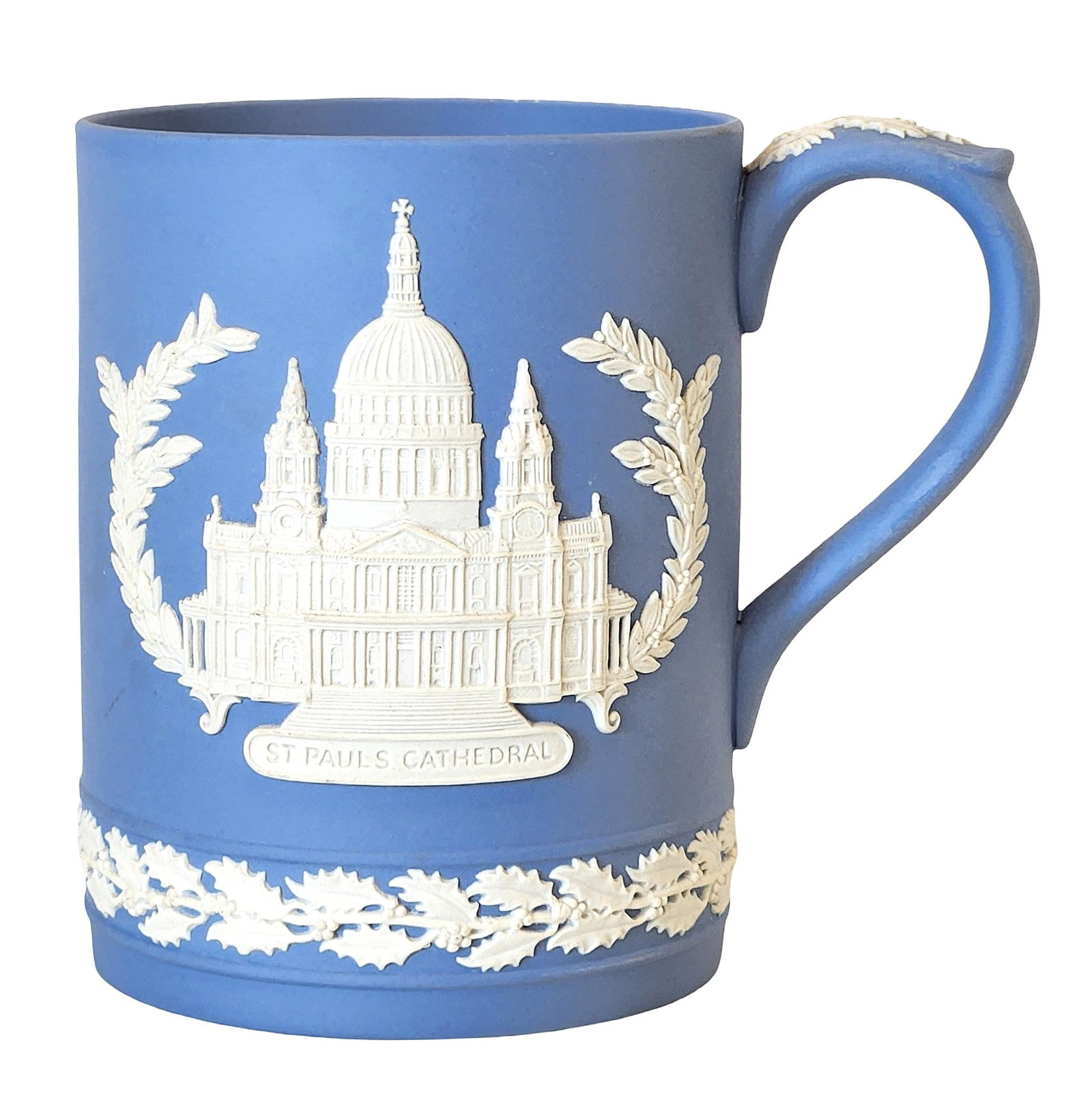 Wedgwood Jasperware Christmas 1972 Mug, Blue, St. Paul's Cathedral (1 of 3)