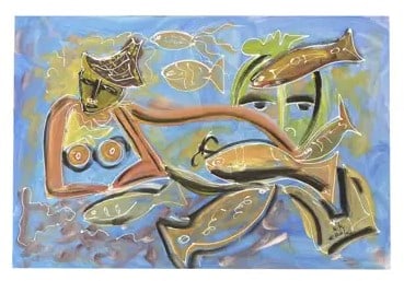Neith Nevelson (Born 1946) Italian: Neith Nevelson (Born 1946) Italian Acrylic on Canvas Measure 27"in H x 40 1/2"in W