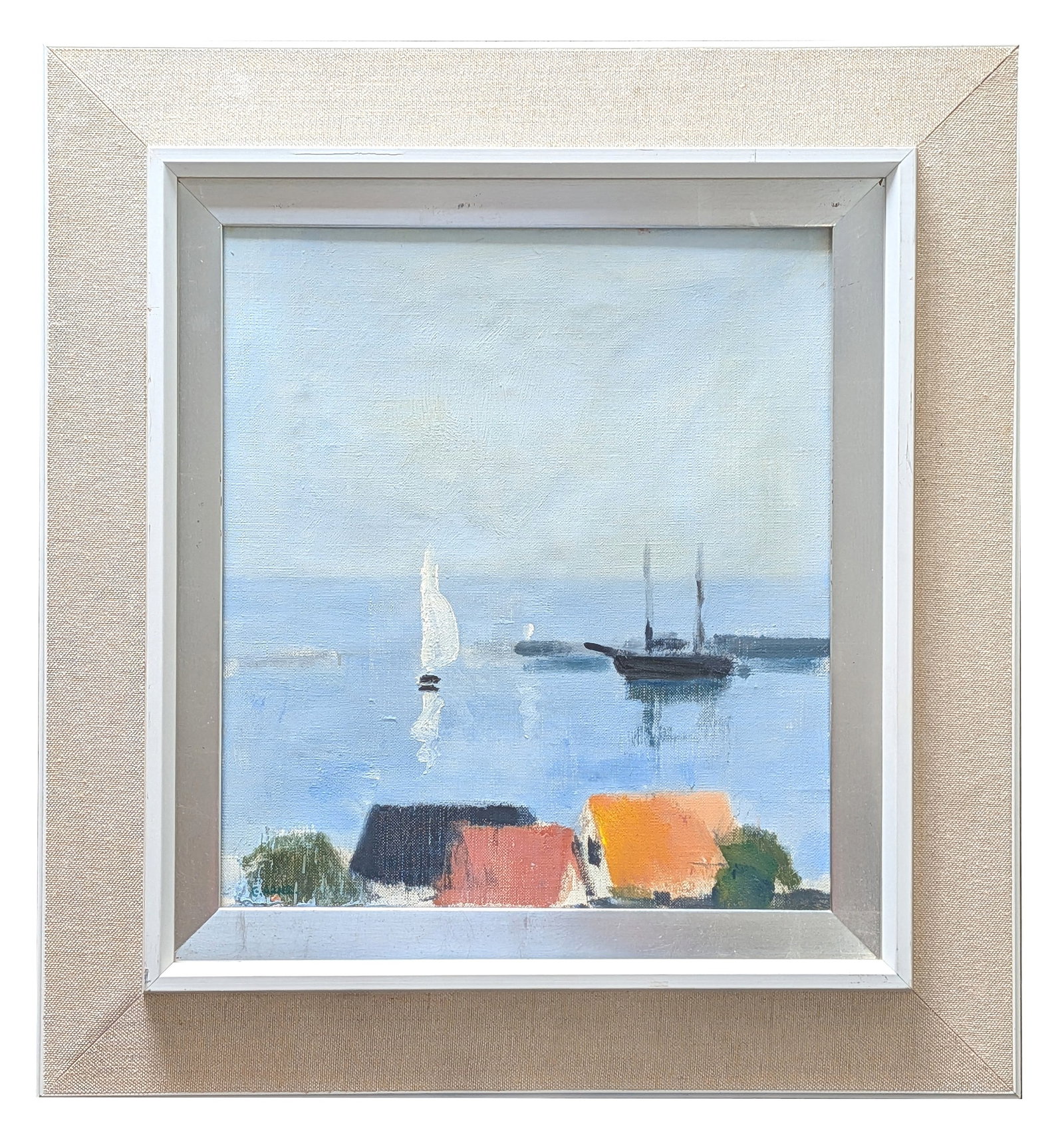 Gustav Arne (1925 - 2011) Swedish: Gustav Arne (1925 - 2011) Swedish Oil on Canvas Measure 14 3/4"in H x 13 1/4"in W and 23 1/4"in H x 21 1/2"in W x 1 1/2"in D framed