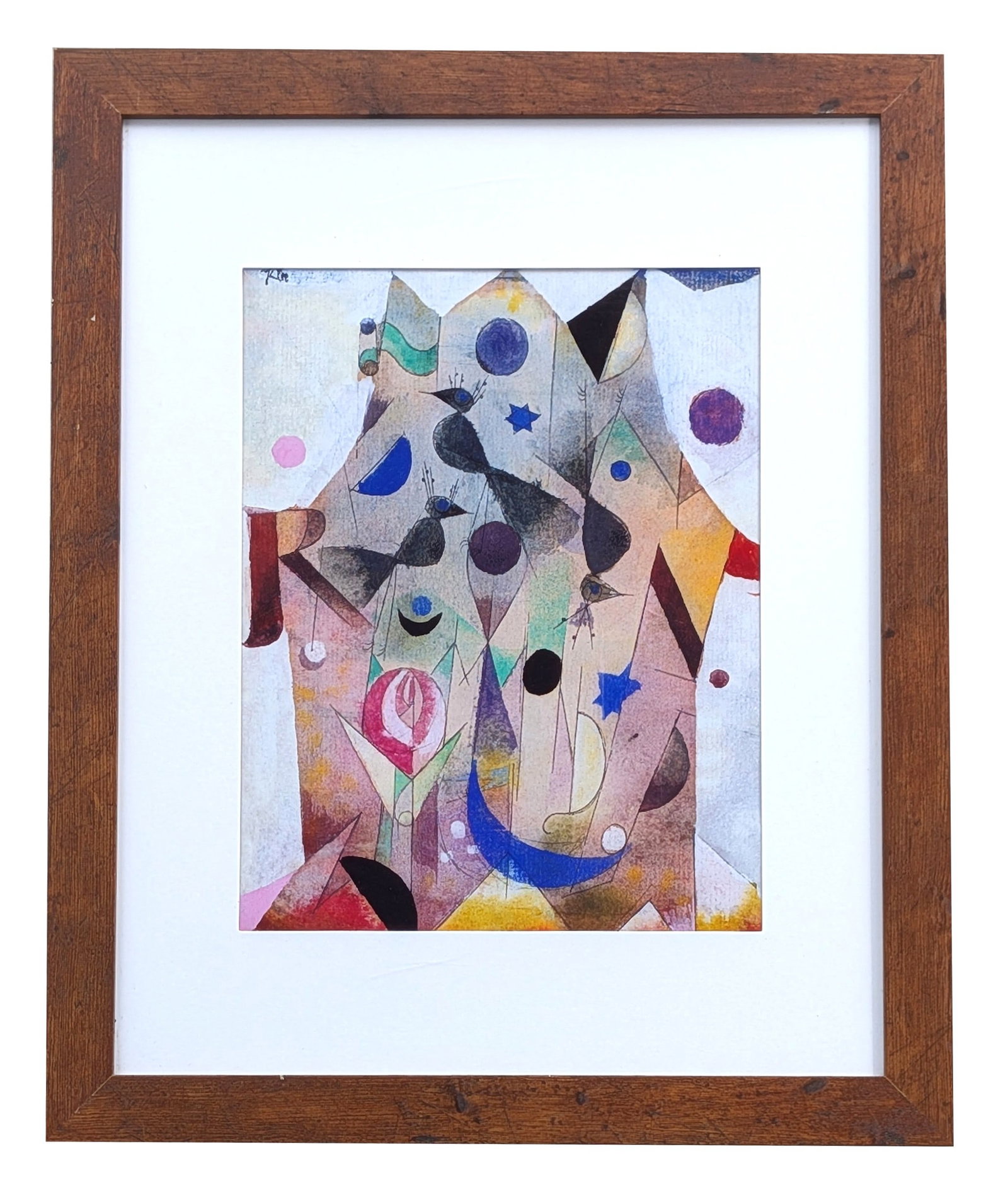 Paul Klee (1879 - 1940) Switzerland: Paul Klee (1879 - 1940) Switzerland Framed authorized reproduction Measure 13 1/2"in H x 10 1/2"in W and 22"in H x 18"in W framed Known for: Childlike fantasy and imagination painting, teaching Biogra