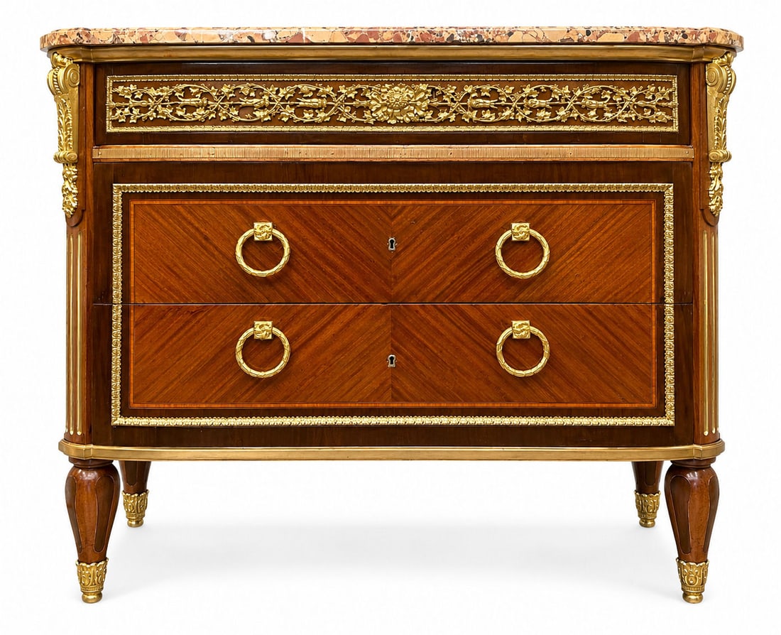 French 19th Century Empire Neoclassical Style Burl Walnut and Ormolu Server (1 of 7)