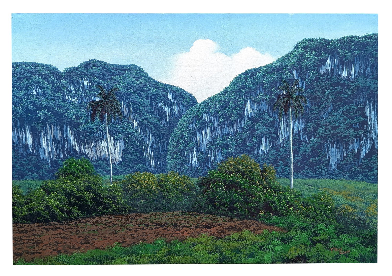 FRN (20th/21st Century), Tropical Valley Landscape, 2004, Oil on Canvas (1 of 6)
