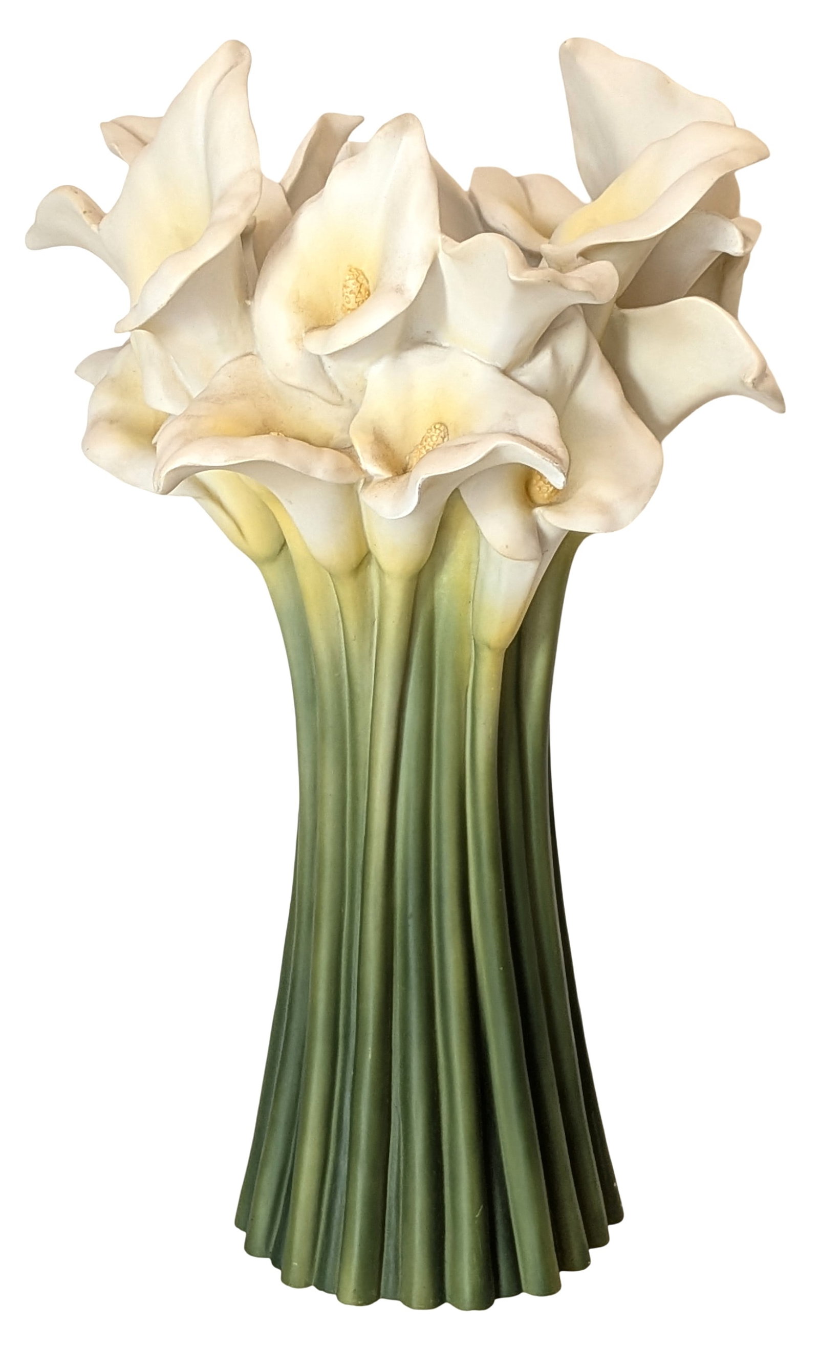 Bisque & Orchid Design "Calla Lily" #301 Floral Sculpture Vase (1 of 6)