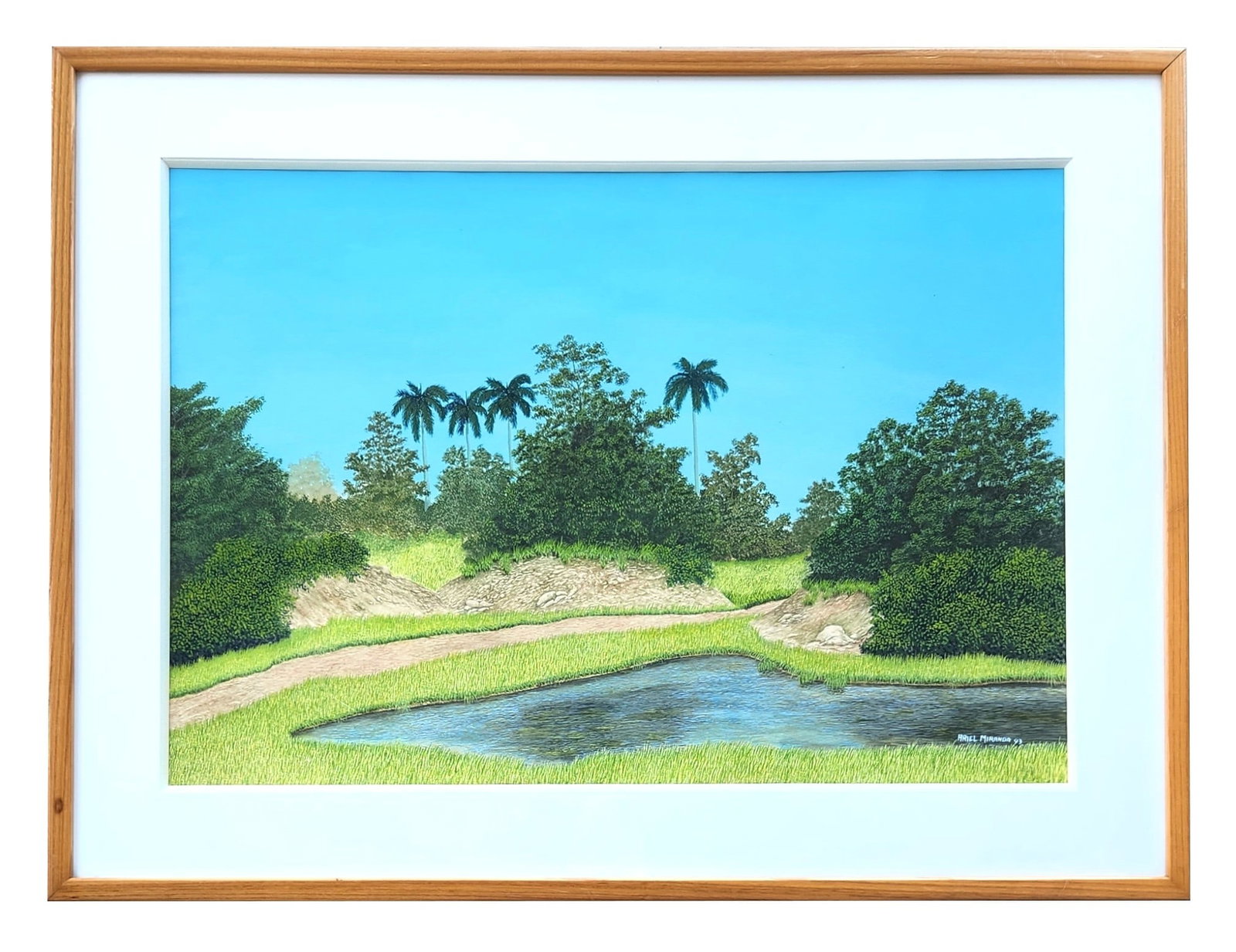 Ariel Miranda (20th Century) Cuba: Ariel Miranda (20th Century) Cuba Watercolor on Paper Measure 19 1/2"in H x 28"in W and 27"in H x 35 1/2"in W framed