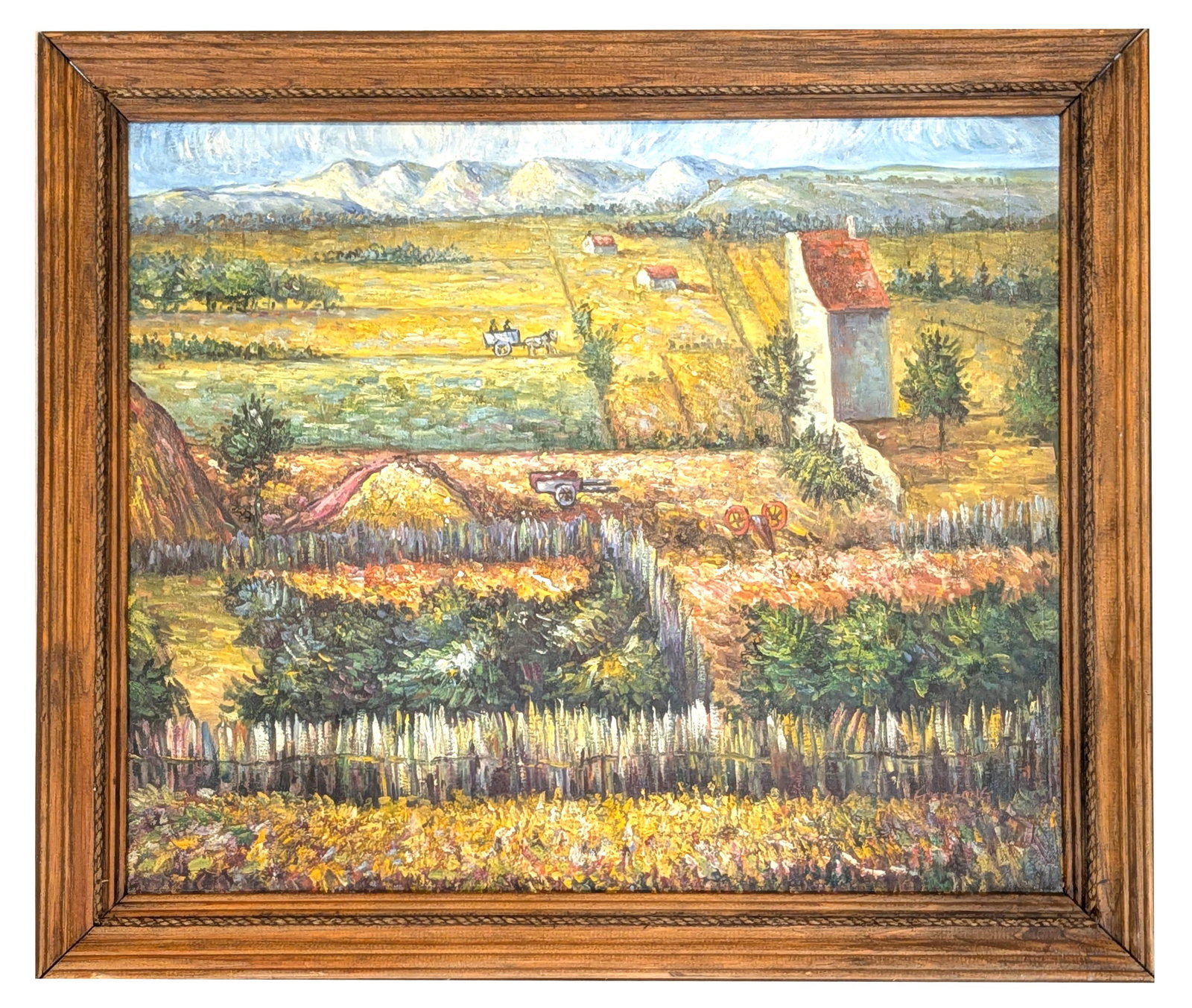 Continental Rural Landscape, Signed Oil on Canvas (1 of 8)
