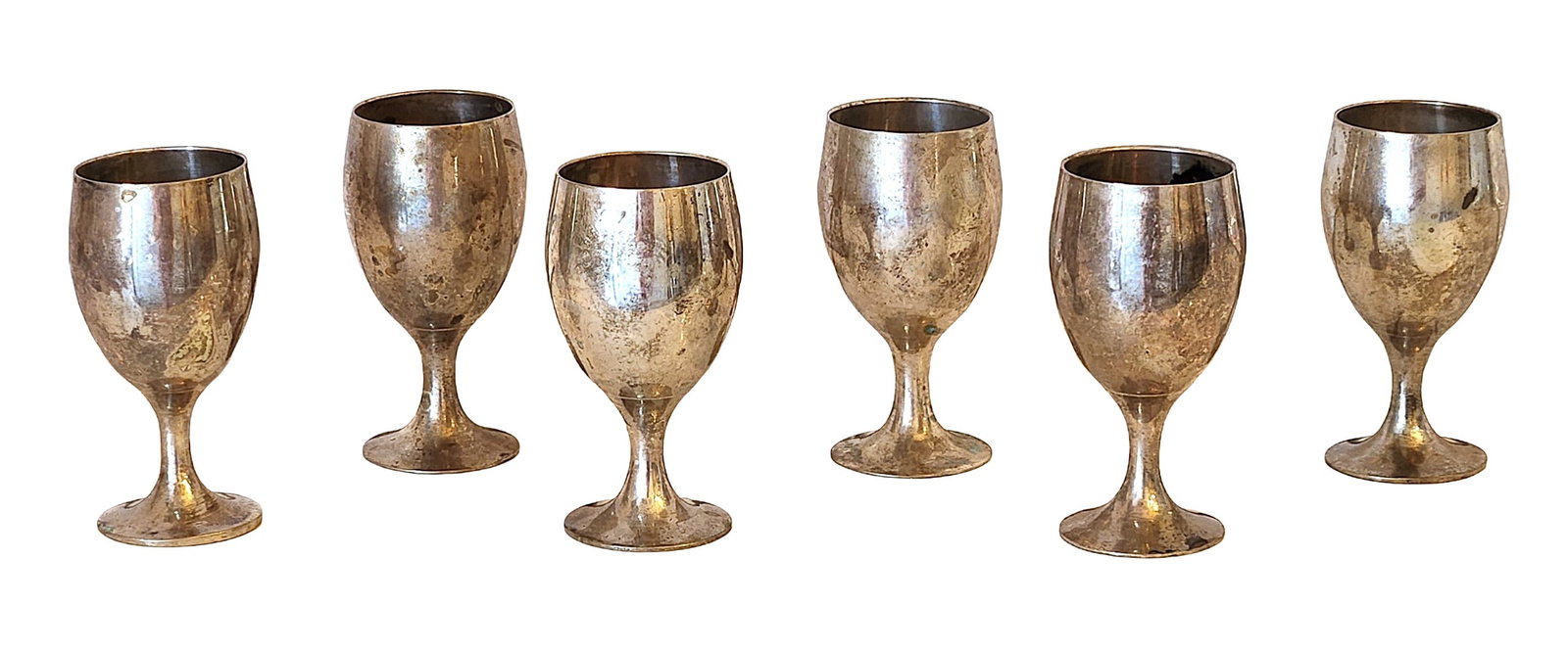 Set of Six E.P.N.S. Goblets, Made in India (1 of 8)