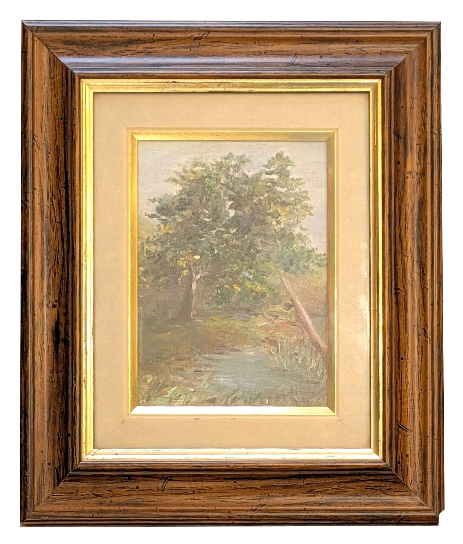 Clara Southern ( 1861 - 1940 ) Australian: Clara Southern ( 1860 - 1940 ) Australian Oil on Canvas Board Measure 6 3/4"in H x 5"in W and 13 1/2"in H x 11 1/4"in W framed Biography: Was a prominent Australian landscape painter and an important 
