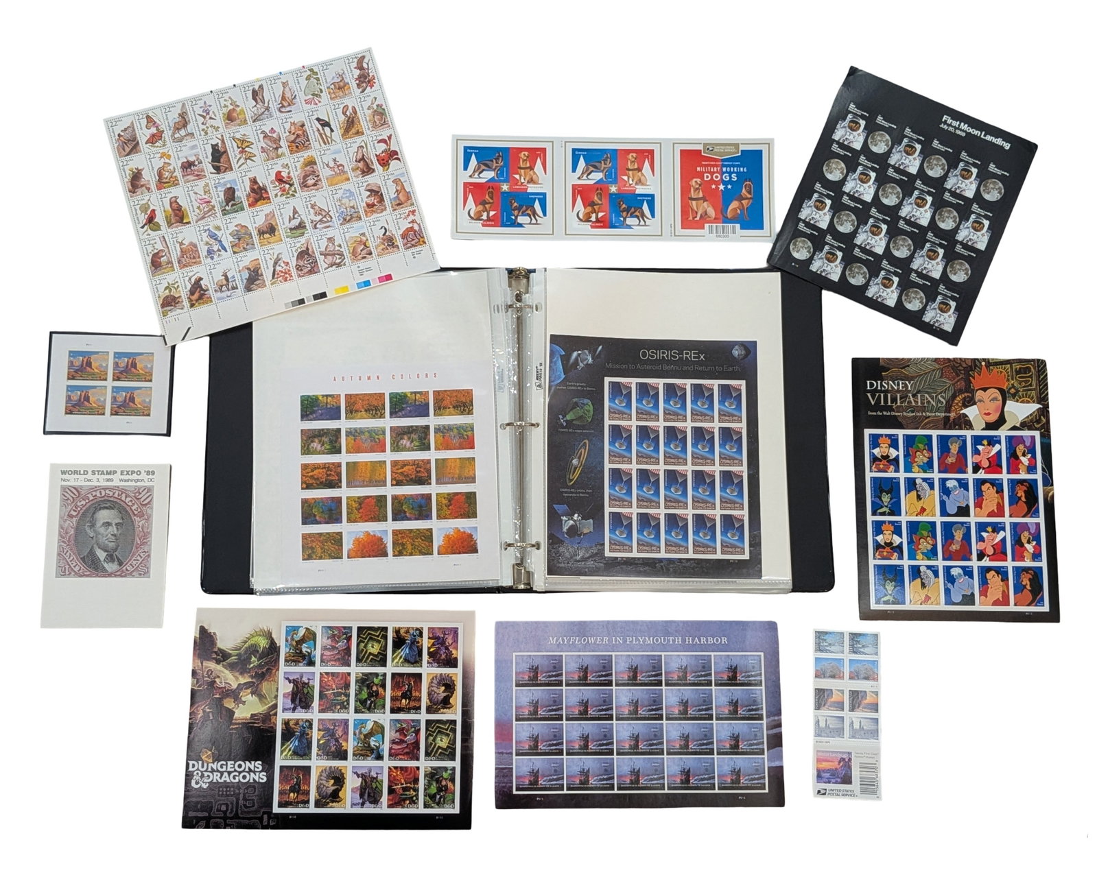 Large U.S. Postage Stamp Collection in Binder, Face Value Approx. $2,000 (1 of 4)