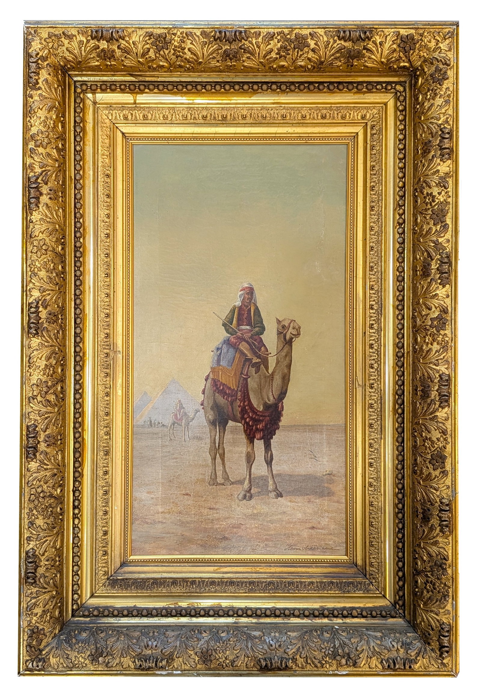Henrik August Ankarcrona ( 1831 - 1917 ) Sweden: Henrik August Ankarcrona ( 1831 - 1917 ) Sweden Oil on Cardboard Measure 22"in H x 12"in W and 31 3/4"in H x 21 1/2"in W x 3 3/4"in D framed Biography: Born in 1831 at Runsa, an estate in Uppland. He 