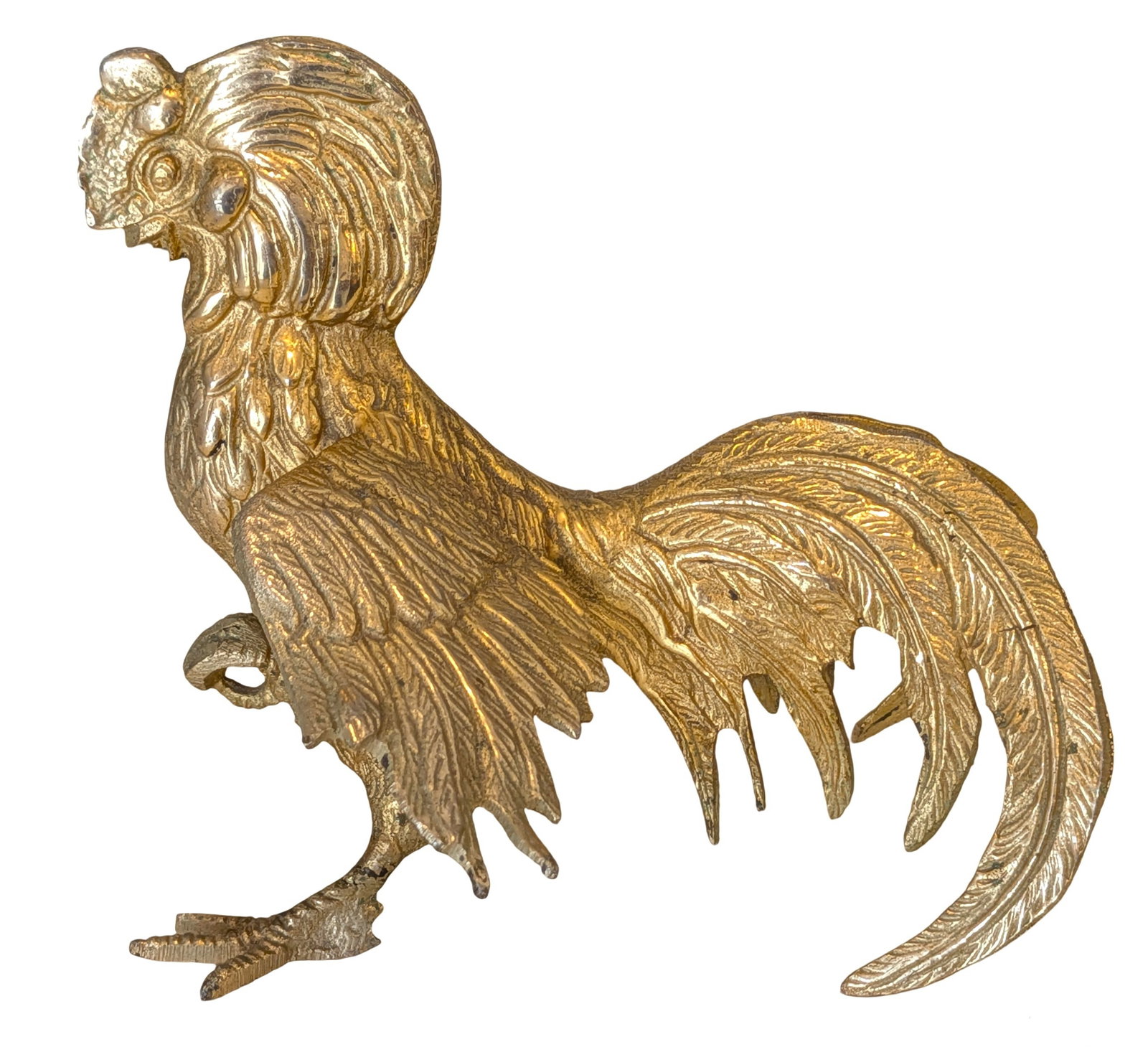 Vintage Cast Brass Rooster Figurine (1 of 6)