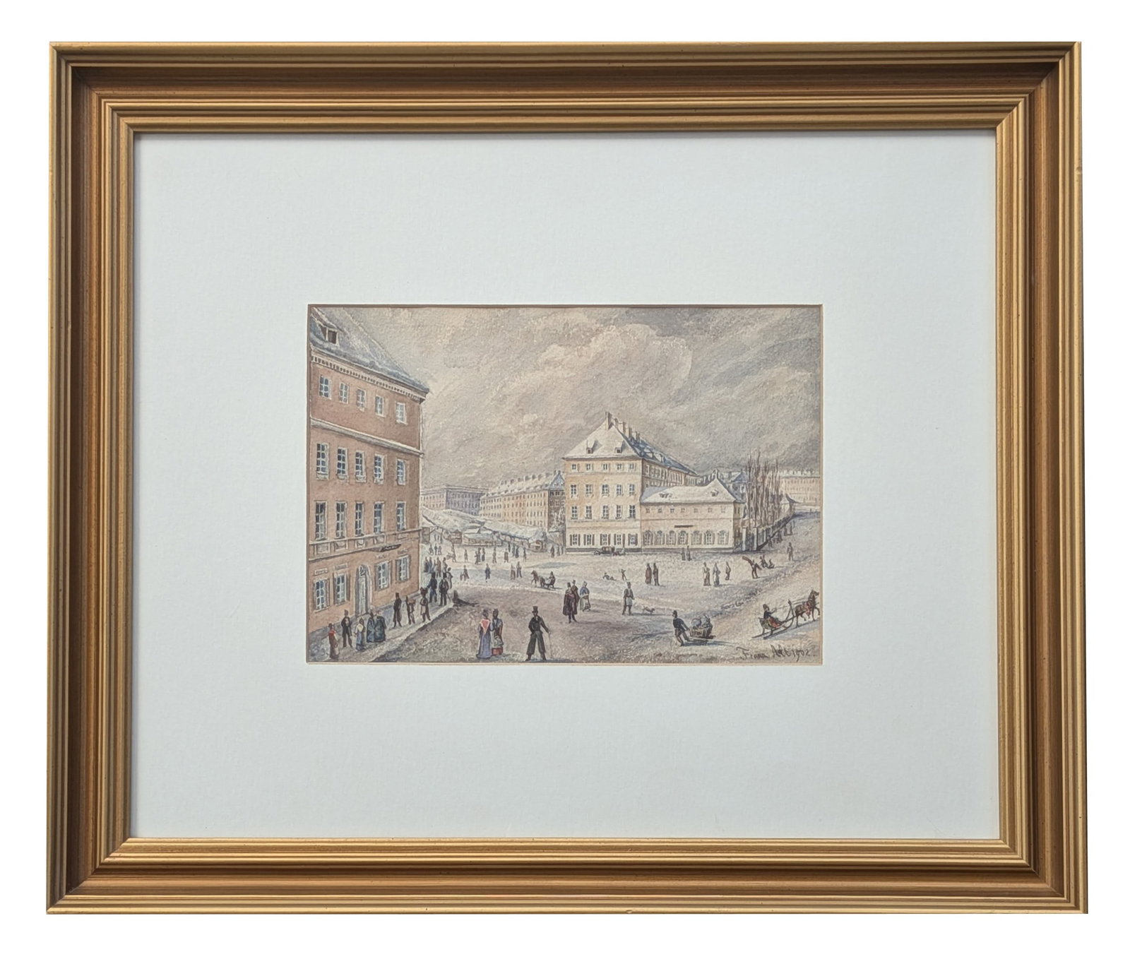 Franz Alt ( 1821 - 1914 ) Austria: Franz Alt ( 1821 - 1914 ) Austria Watercolor on Paper Measure 7"in H x 10"in W and 16 3/4"in H x 19 3/4"in W x 1 1/4"in D framed Known for: Painting and sculpture Biography: Franz Alt ( 1821 - 1914 ) 