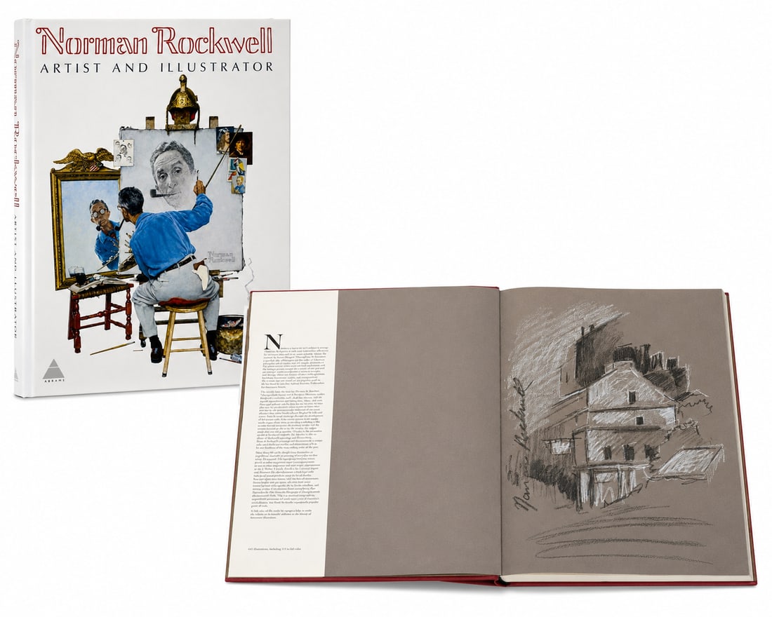Norman Rockwell: Artist and Illustrator Art Book with Signed Sketch (1 of 10)