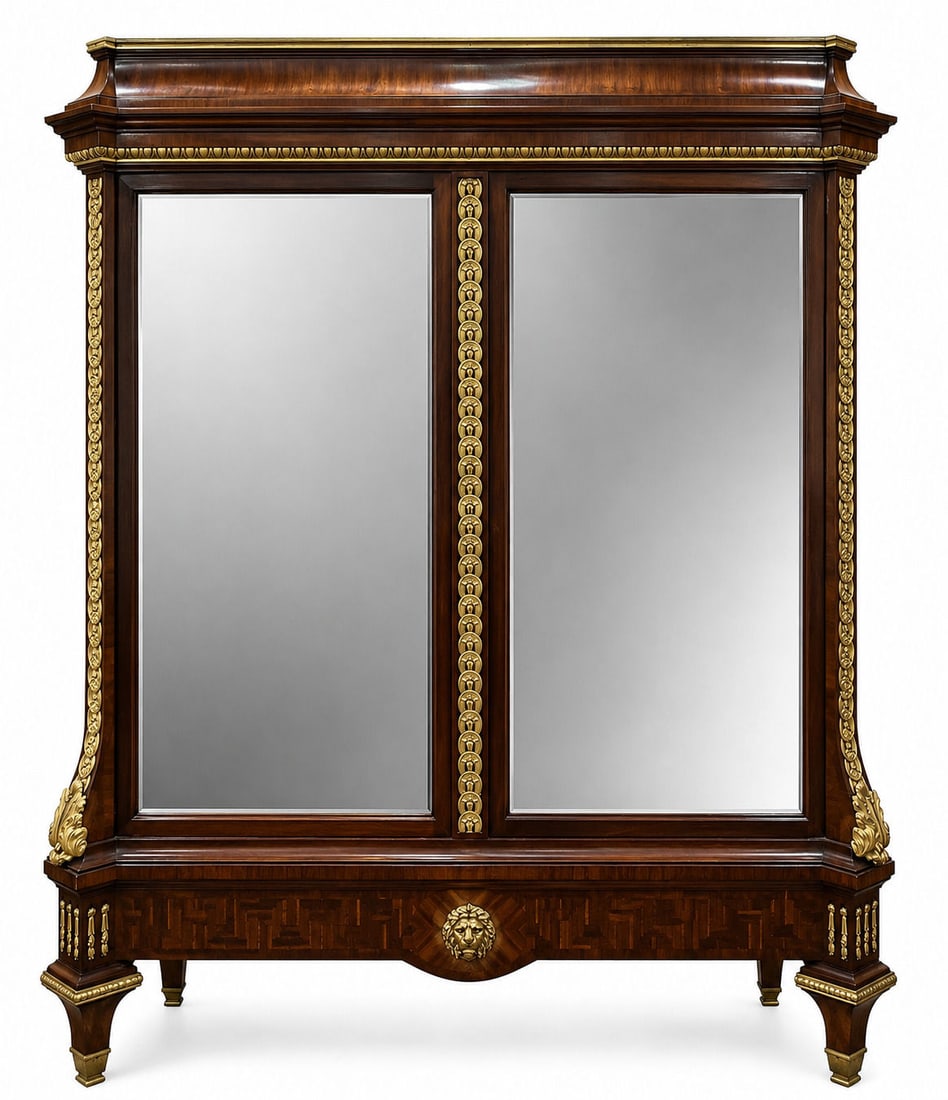 French Empire Gilt Bronze Mounted Mahogany Vitrine (1 of 4)