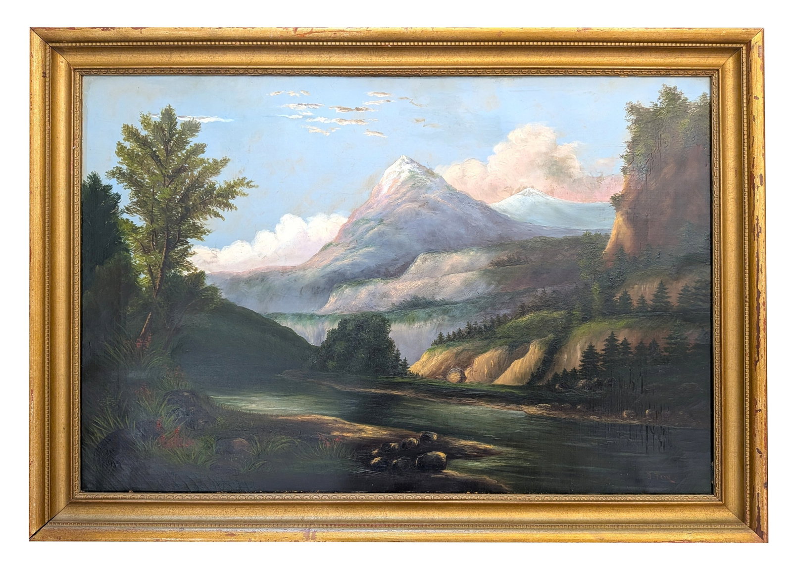 John Fery ( 1859 - 1934 ) Austria: John Fery ( 1859 - 1934 ) Austria Oil on Canvas Measure 23 3/4"in H x 36"in W and 28 1/2"in H x 40 1/2"in W framed Known for: Western panoramic landscape painting, cycloramas, promotional painting Bio