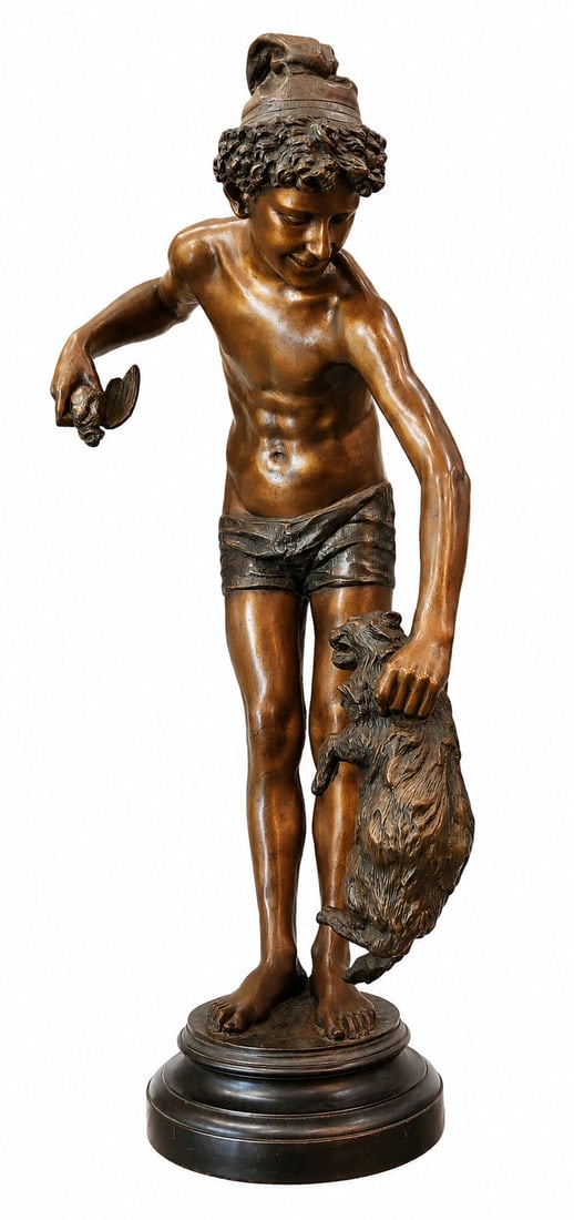 Ernest Charles Demosthene Guilbert (1848 - 1913) France: Ernest Charles Demosthene Guilbert (1848 - 1913) France Tile: Separating the Foes Bronze Sculpture Measure 30"in H x 12"in W x 15"in D Provenance: Property from the estate of Joseph (Joe) Berrigan III