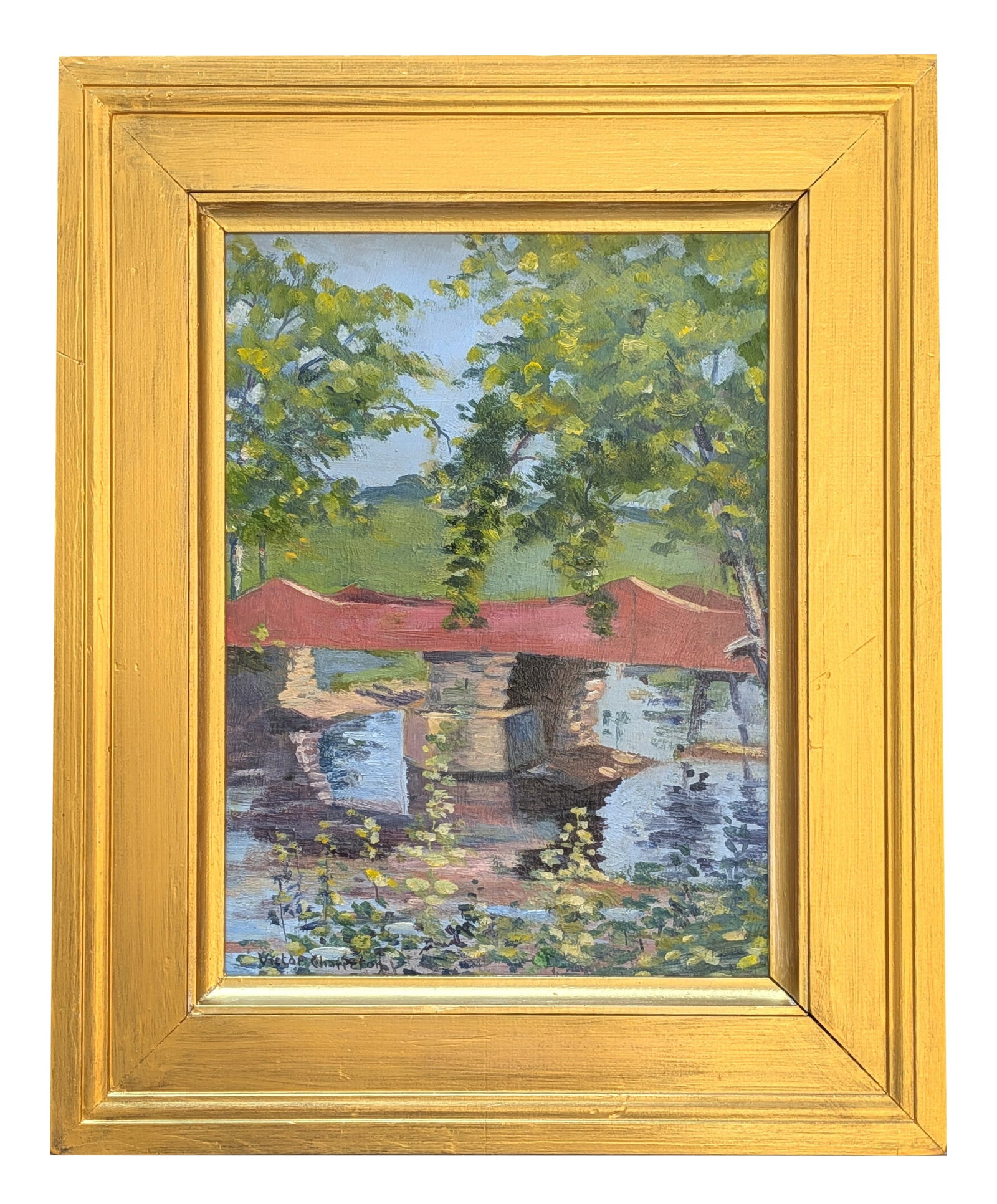 Victor Leon Charreton (1864 - 1936) France: Victor Leon Charreton (1864 - 1936) France Oil on Cardboard Measure 11 1/4"in H x 8 1/4"in W and 16 1/4"in H x 13 1/4"in W x 1 1/4"in D framed Name variants: Victor Chareton Biography: Biography: Vict