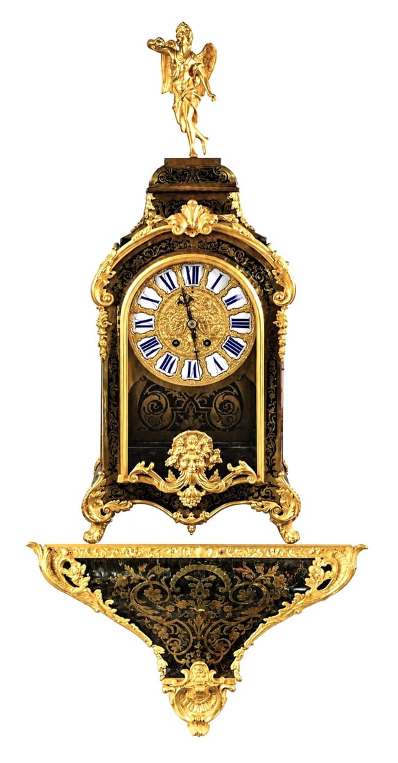 Louis XIV Ormolu Boulle Marquetry Stricking Bracket Clock Le Siamois Style, Paris 19th Century (1 of 11)