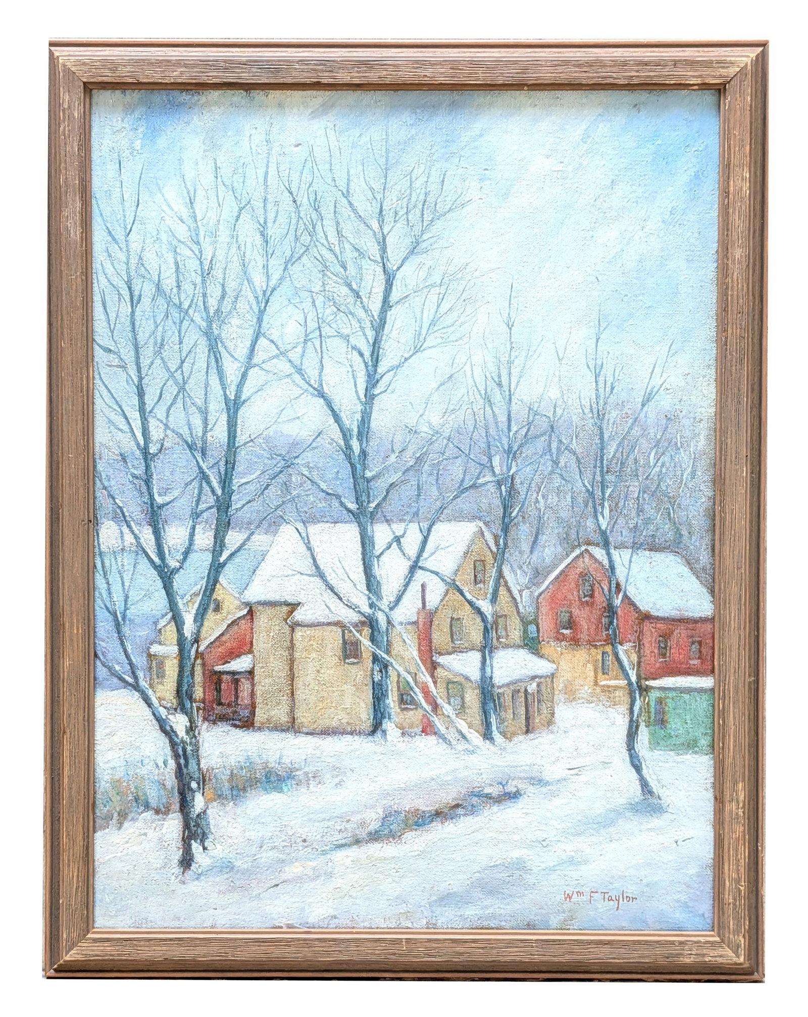 William Francis Taylor (1883 - 1970) Canada: William Francis Taylor (1883 - 1970) Canada Oil on Canvas Measure 15 3/4"in H x 11 3/4"in W and 18"in H x 13 3/4"in W framed Known for: Rural landscape painting, writing Biography: William Francis Tay