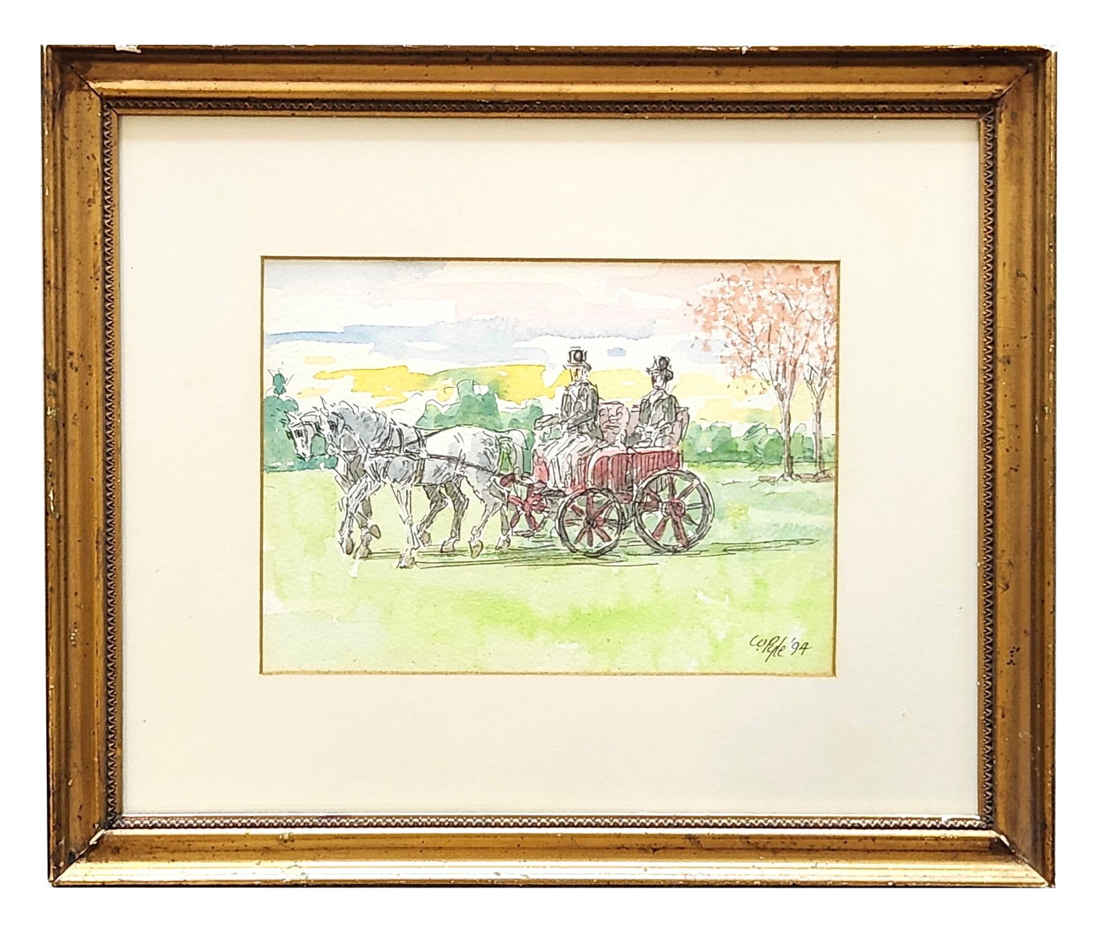 Willis Acton Pyle (1914 - 2016) American: Willis Acton Pyle (1914 - 2016) American Watercolor on Paper Measure 5 3/4"in H x 7 3/4"in W and 11 1/2"in H x 13 3/4"in W framed Biography: Willis Acton Pyle (1914?2016) was an American animator whos