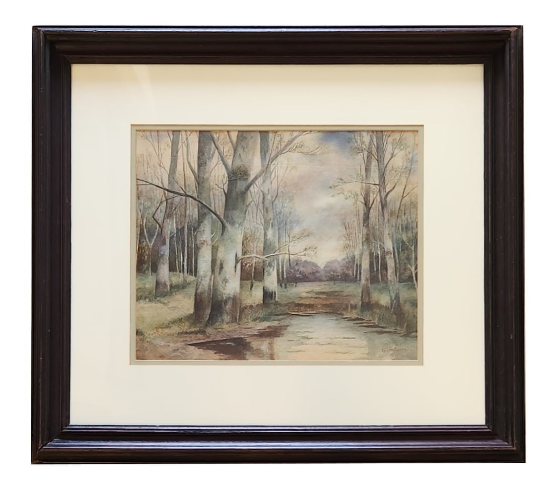 George McConnell (1852 - 1929) American: George McConnell (1852 - 1929) American Watercolor on Paper Measure 11 1/4"in H x 14"in W and 21 3/4"in H x 24 1/4"in W x 2"in D framed Known for: Ships, coastal scene and genre paintings Biography: M