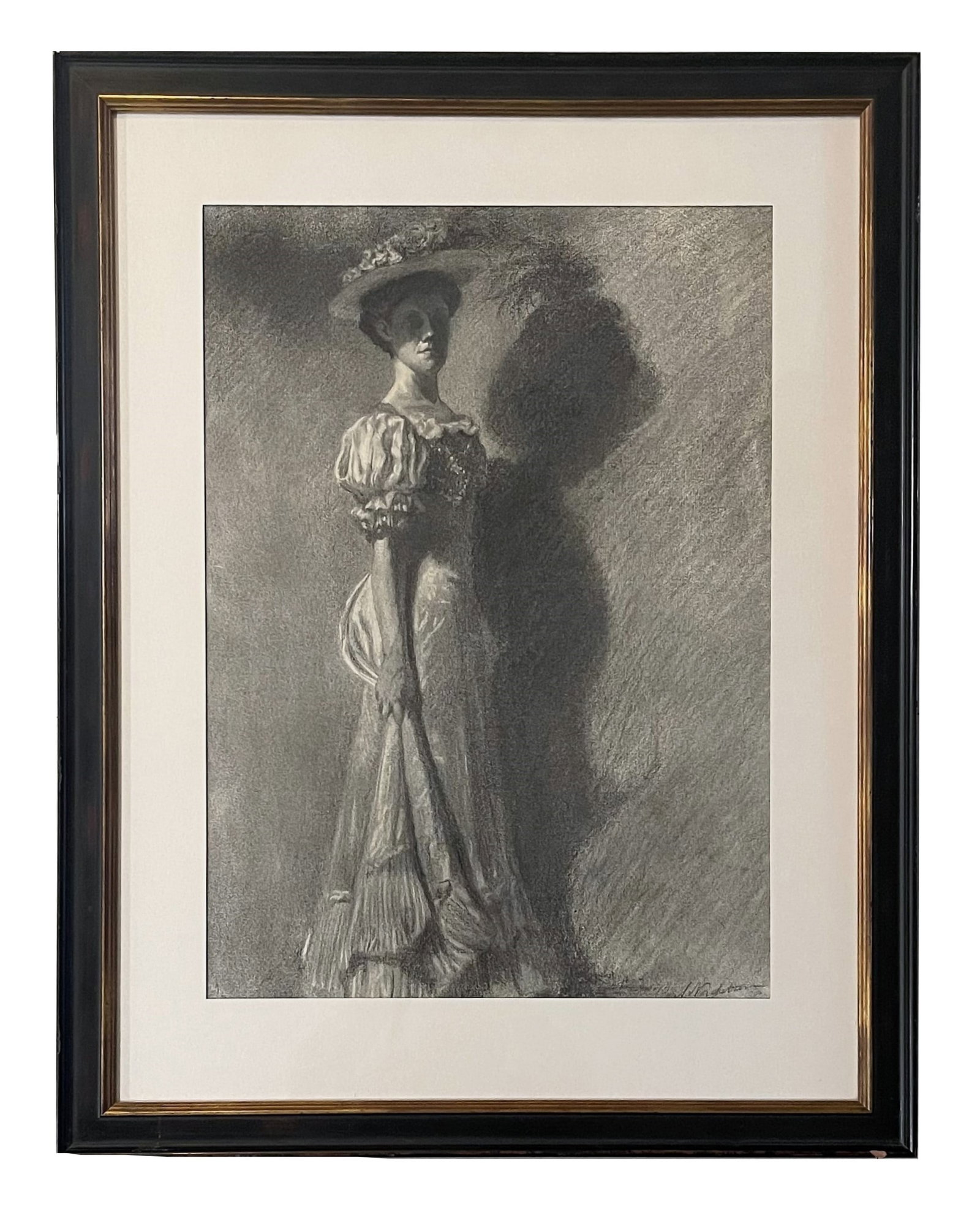 Carl Harold Nordstrom (1876 - 1965) American: Carl Harold Nordstrom (1876 - 1965) American Charcoal on Paper Measure 23"in H x 16 1/4"in W nad 32"in H x 24 1/2"in W with frame Known for: Harborview other marine, etcher Biography: A painter, etche
