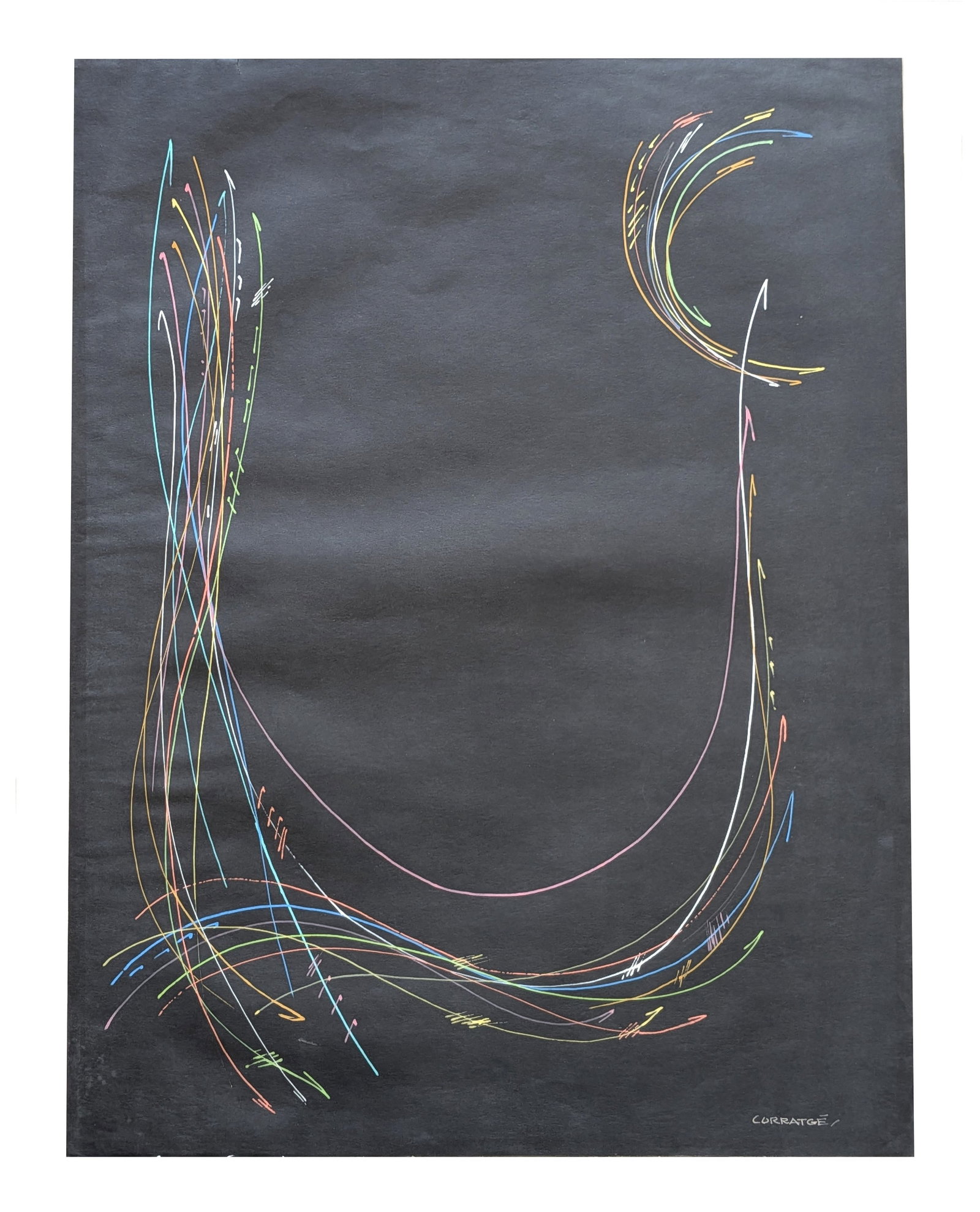 Salvador Zacarias Corratge ( 1928 - 2014 ) Cuban: Salvador Zacarias Corratge ( 1928 - 2014 ) Cuban Acrylic on Paper Measure 26"in H x 20"in W not framed