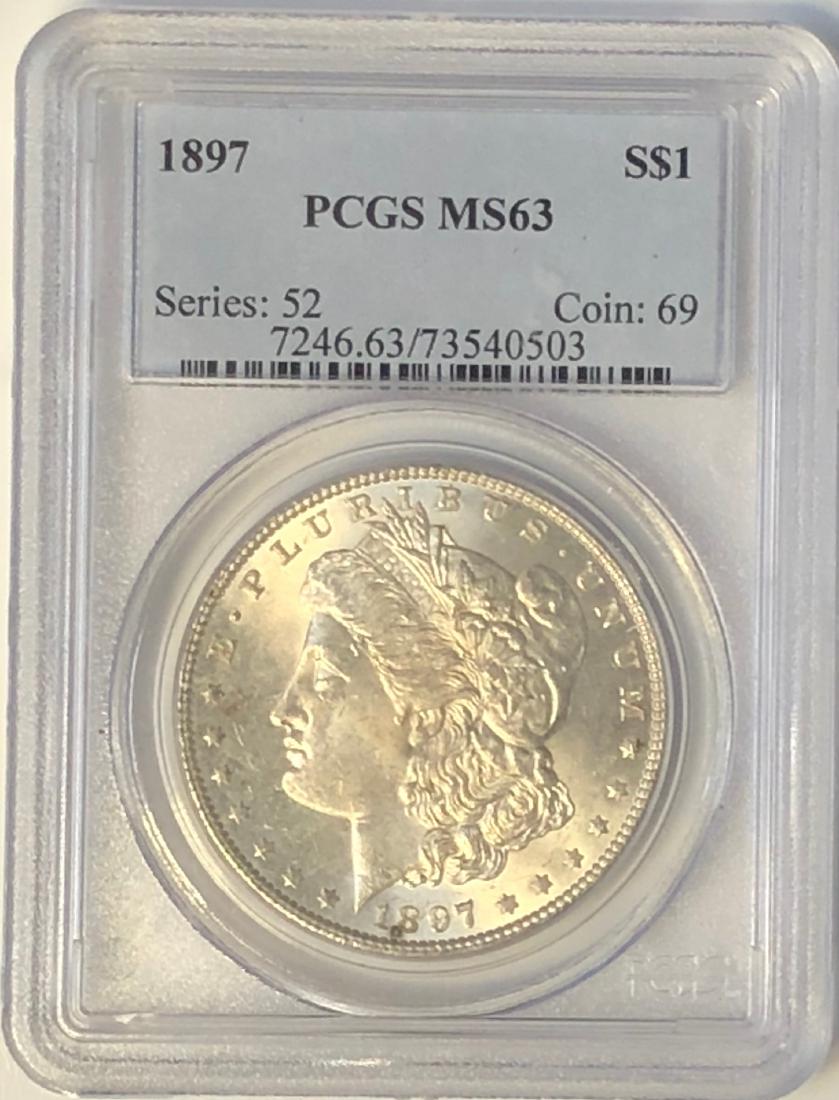 1897 PCGS MS63 Morgan Silver Dollar (1 of 2)