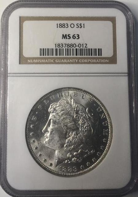 1883 O NGC MS63 Morgan Silver Dollar (1 of 2)