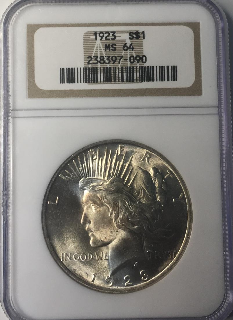 1923 NGC MS64 $1 Peace Dollar (1 of 2)