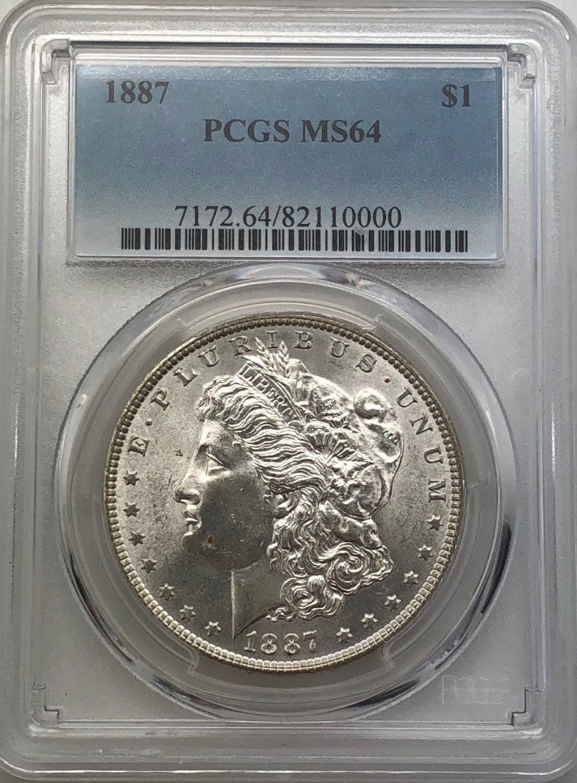 1887 PCGS MS64 $1 Morgan Silver Dollar (1 of 2)