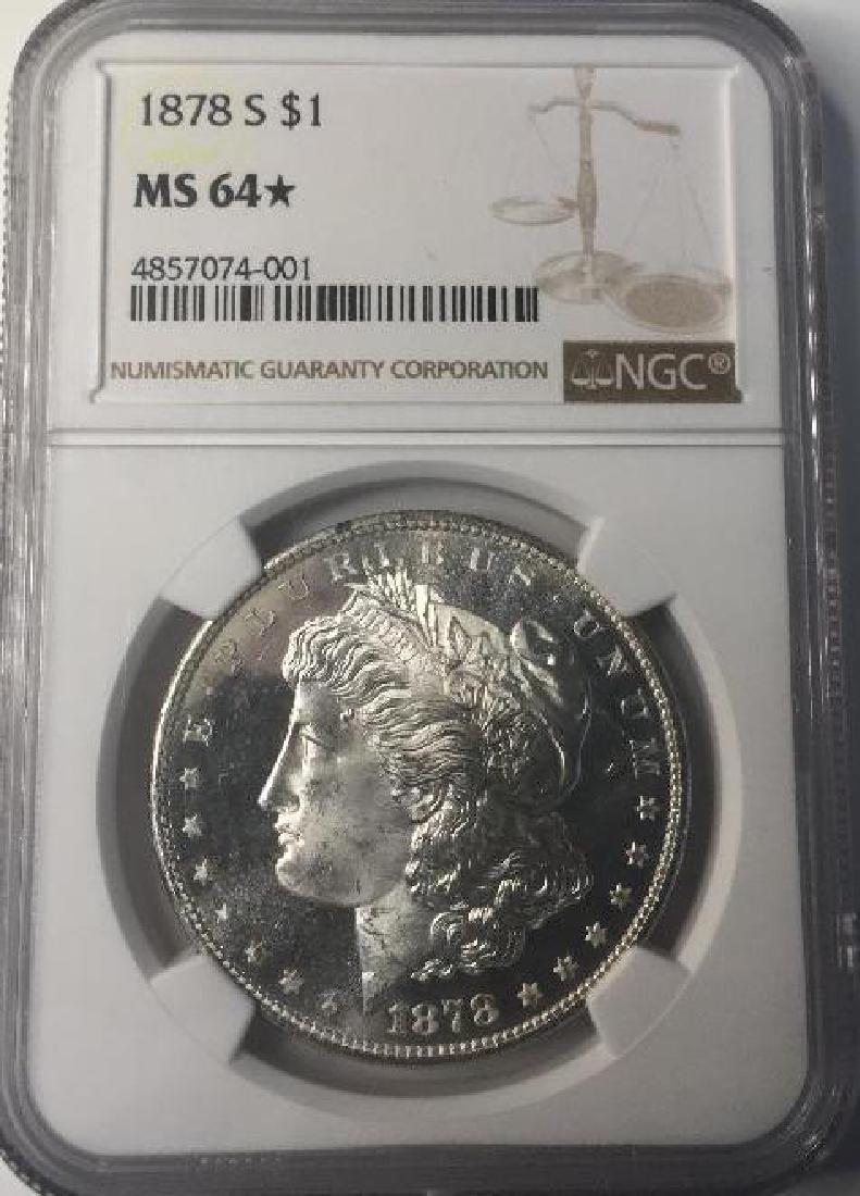 1878-S NGC MS64 $1 Morgan Silver Dollar (1 of 1)