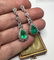 Antique Art Deco 10.82 CTW Diamond & Emerald Earrings - 4