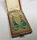 Antique Art Deco 10.82 CTW Diamond & Emerald Earrings - 9
