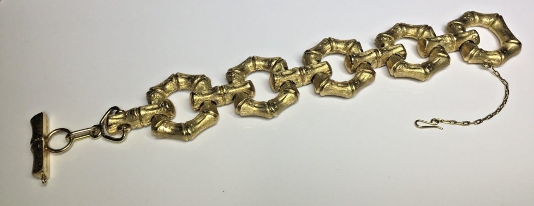 Antique A. Belgiorn Designer 18K Yellow Gold Bracelet (1 of 10)