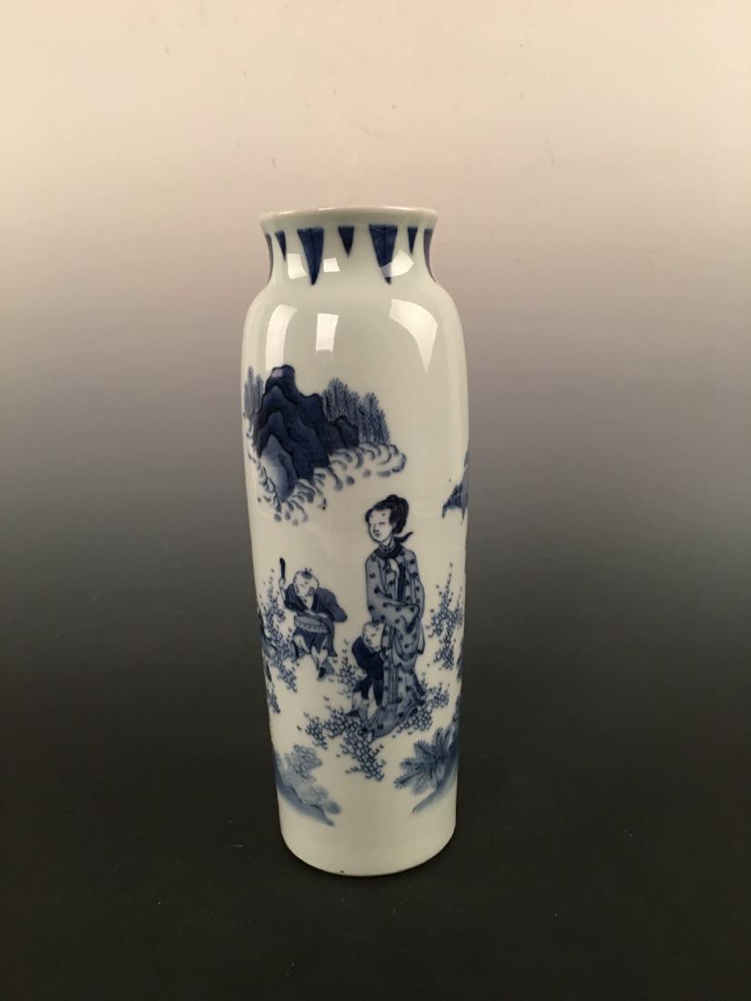 Chinese Blue & White Sleeve Vase (1 of 8)