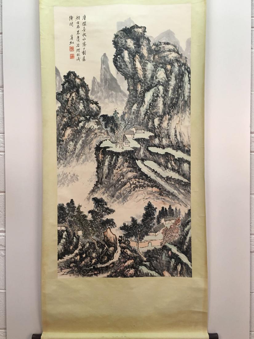 Chinese Hanging Scroll of Landscapes: Chinese Hanging Scroll of Landscapes 53'' H X 26'' W, 1.6 oz Shipping: We are able to pack and ship this item to an address in the United States for $30.00 via UPS Ground or USPS Priority Mail. Tracki