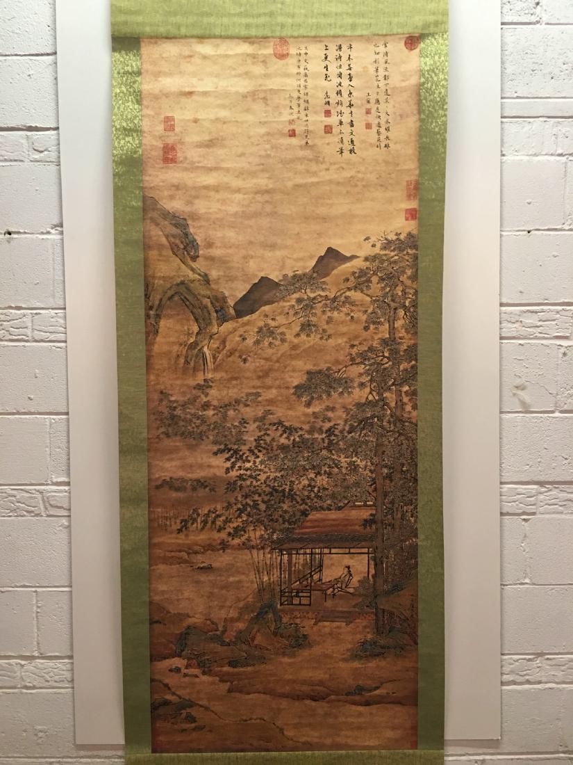 Hanging Scroll of Bamboo Forest with A Man resting in A (1 of 12)