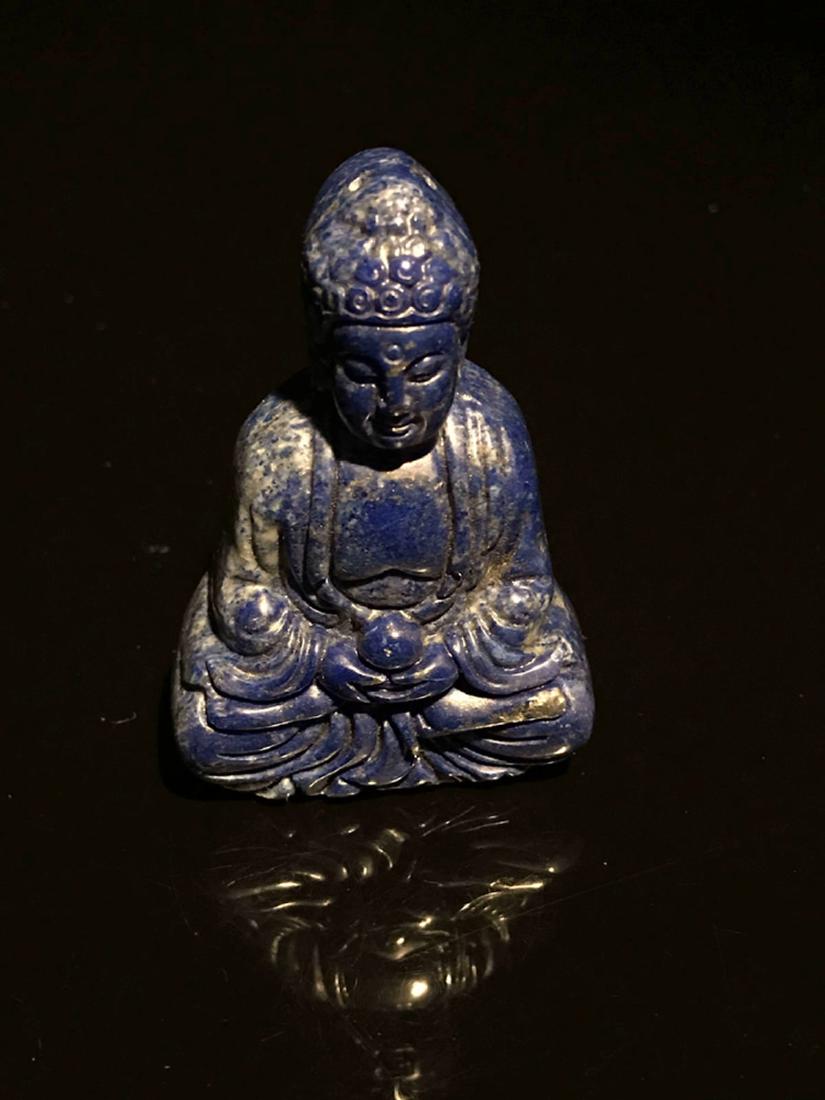 Chinese Lapis Lazuli Buddha Pendant (1 of 8)