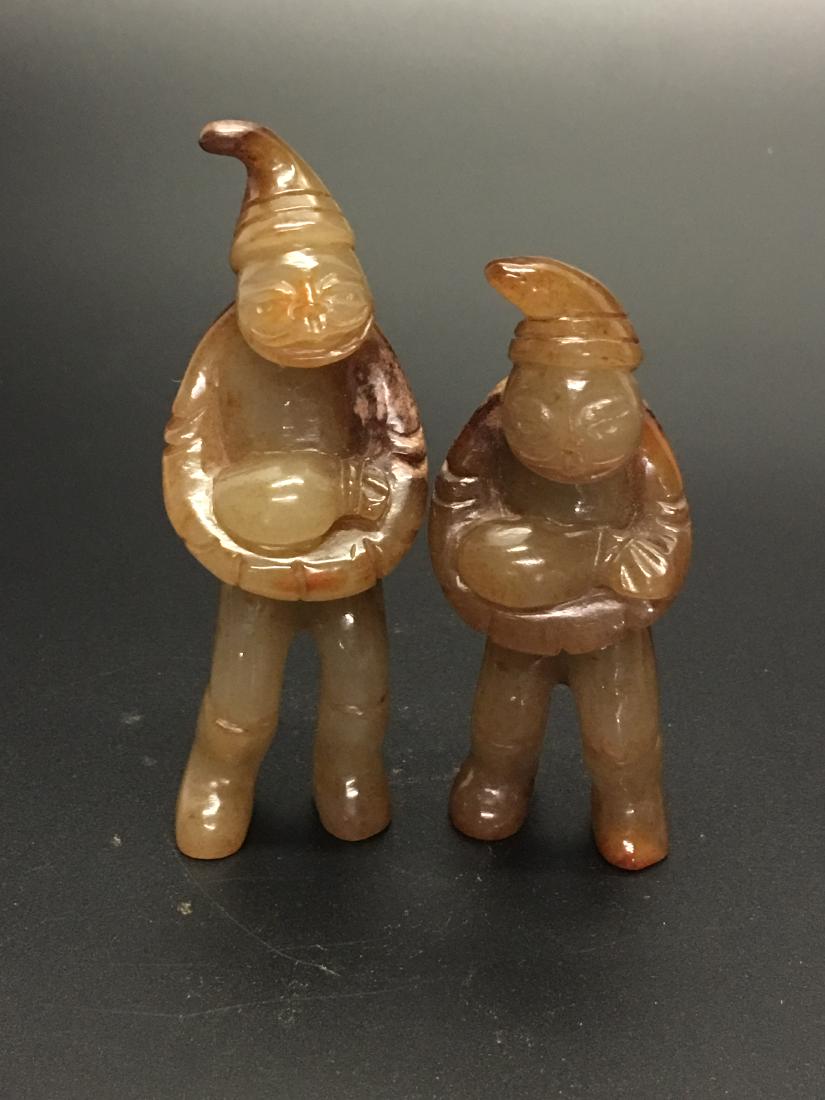 Pair Chinese Archaic 'Human' Jade (1 of 8)