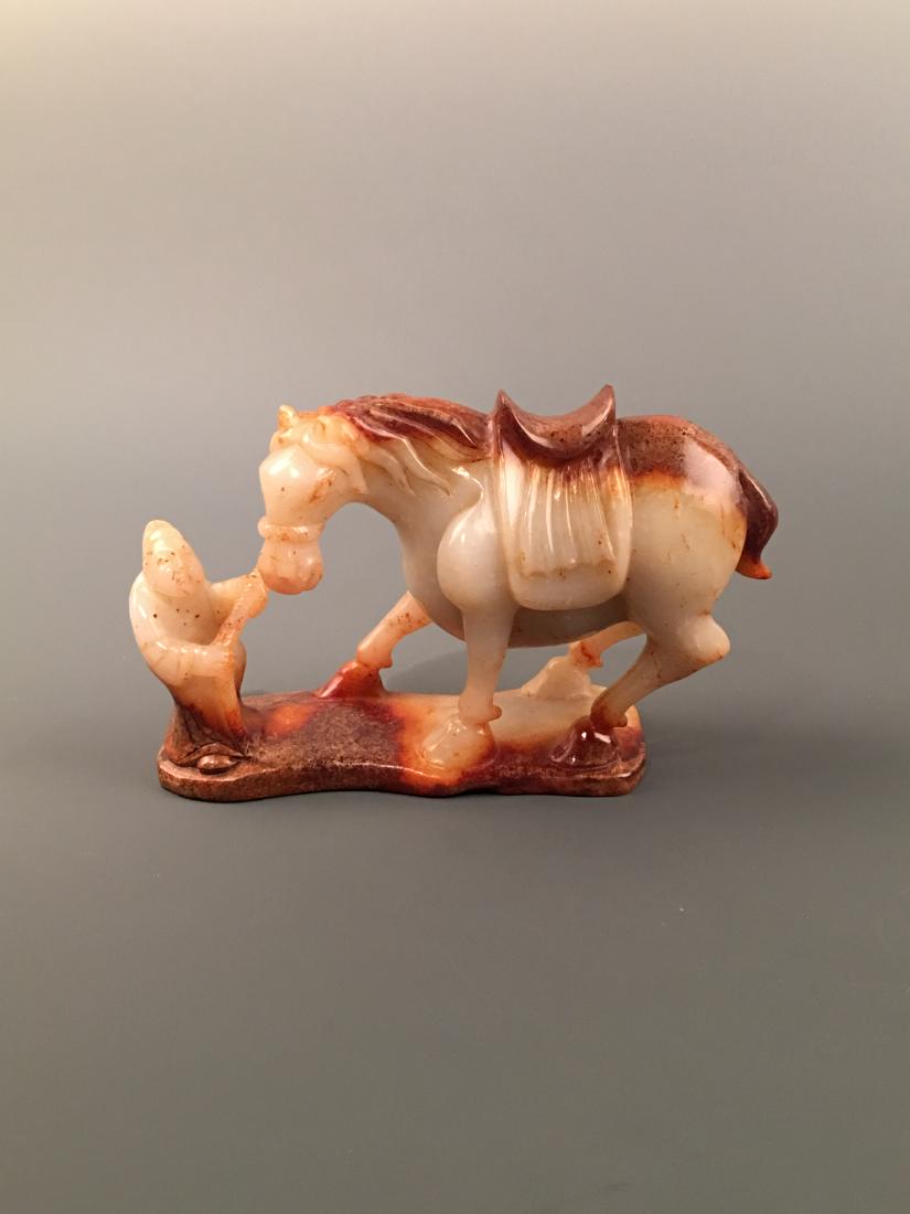 Chinese Archaic 'Horse & Human' Jade Figure (1 of 10)