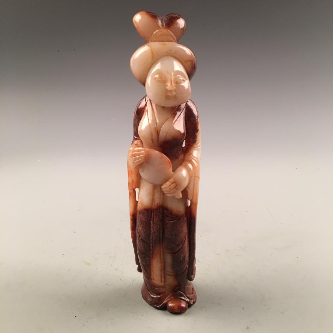 Chinese Archaic Jade Beauty Statue (1 of 9)