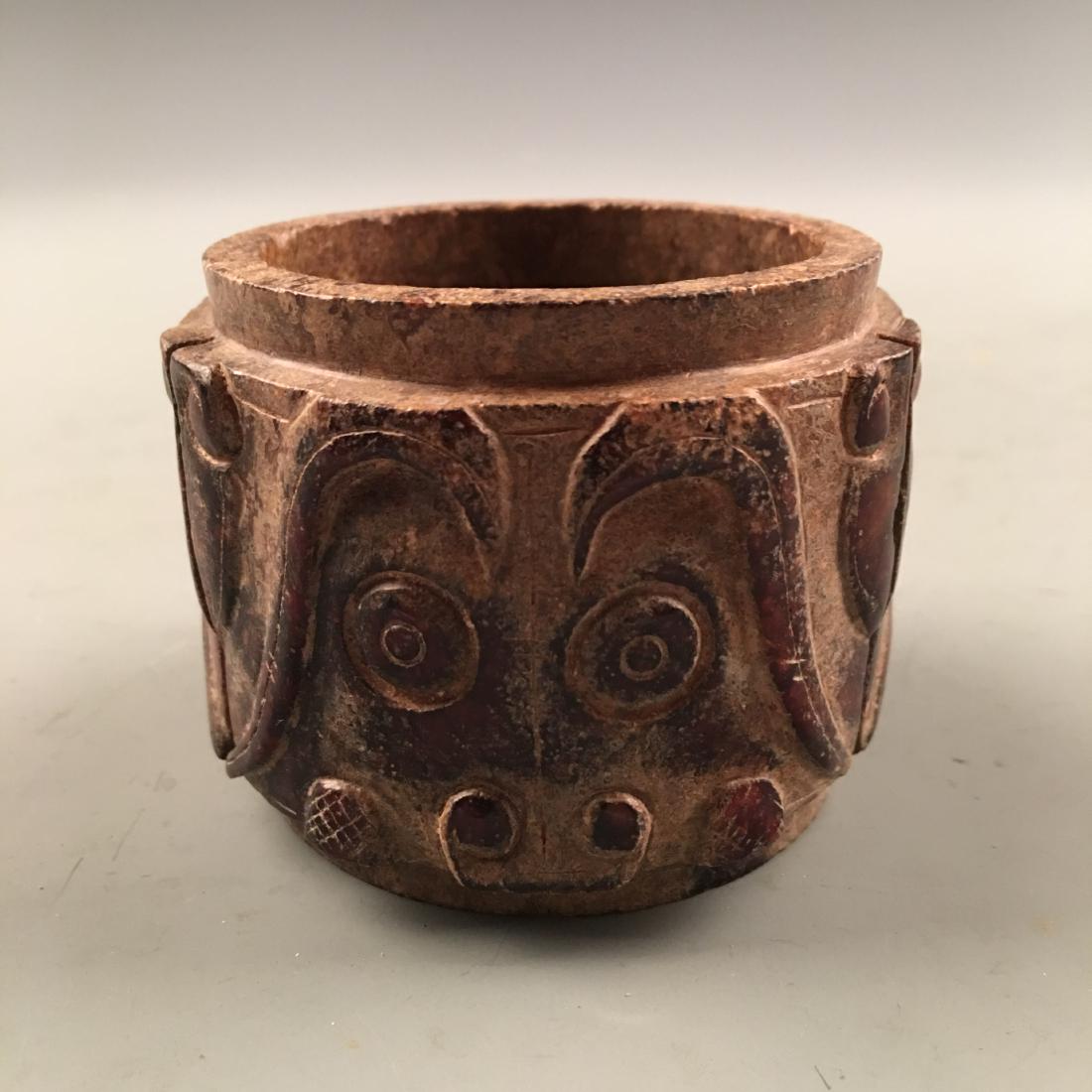 Chinese Archaic Carved Jade Cong (1 of 9)