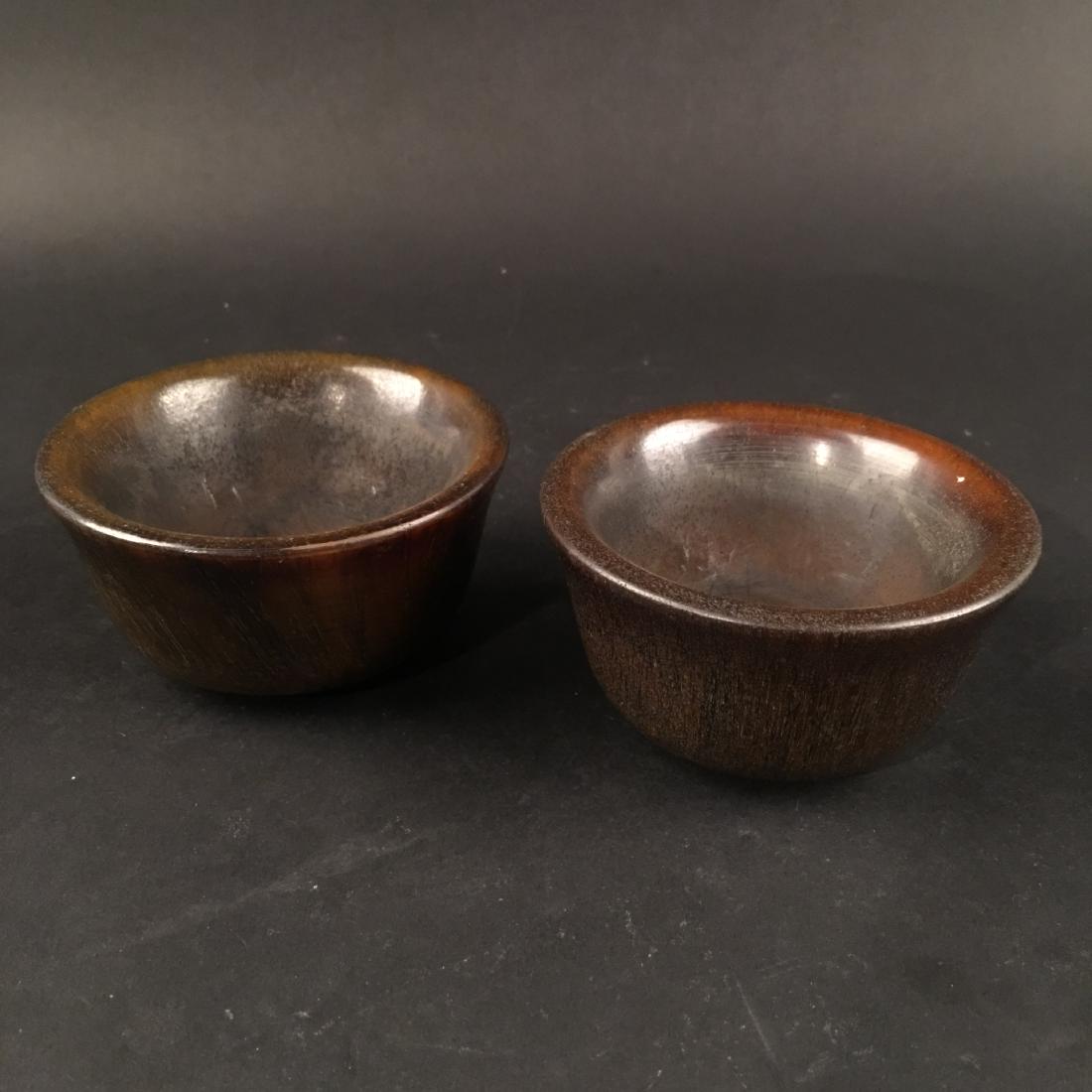 A Pair of Chinese OX-horn Cup (1 of 6)