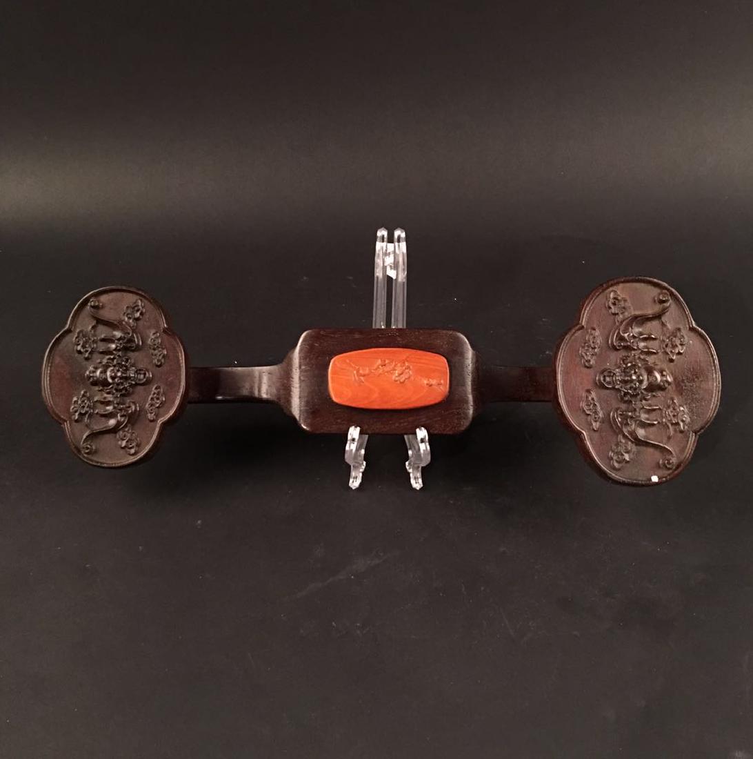 Chinese Hardwood Ruyi: Chinese Hardwood Ruyi 10-1/2'' H; 343 g Shipping: We are able to pack and ship this item to an address in the United States for $30.00 via UPS Ground or USPS Priority Mail. Tracking information will b